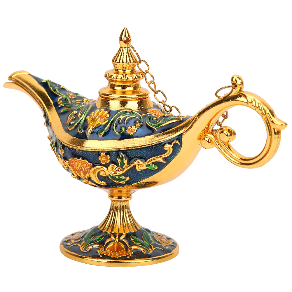 Handgefertigte Wunschlampe Aus Zinklegierung Mit Galvanischer Beschichtung, Europäischer Retro-stil, Dekoratives Geschenk Für Zuhause