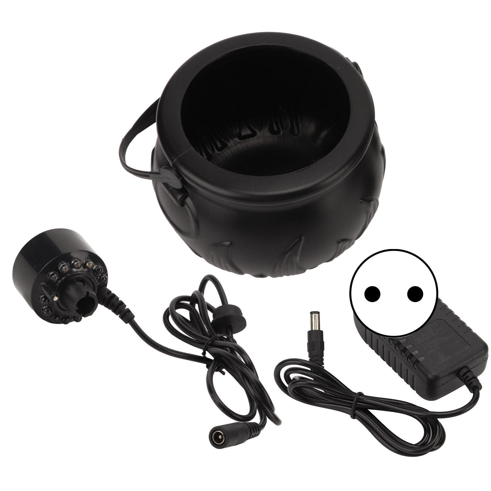 Halloween-licht, Niedlicher, Gruseliger Zerstäuber, Schwarzer Topf, Tragbare Halloween-stimmungslampe, Dekoration, 100–240 V, Eu-stecker