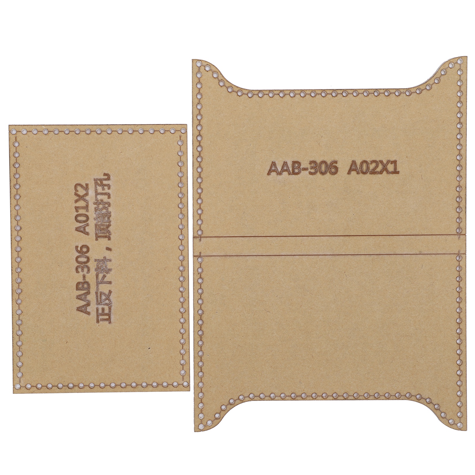 Set Mit 2 Acryl-schablonen Für Karten, Taschen, Diy-schablonen, Ledergeldbörsen Und Kreative Werkzeuge