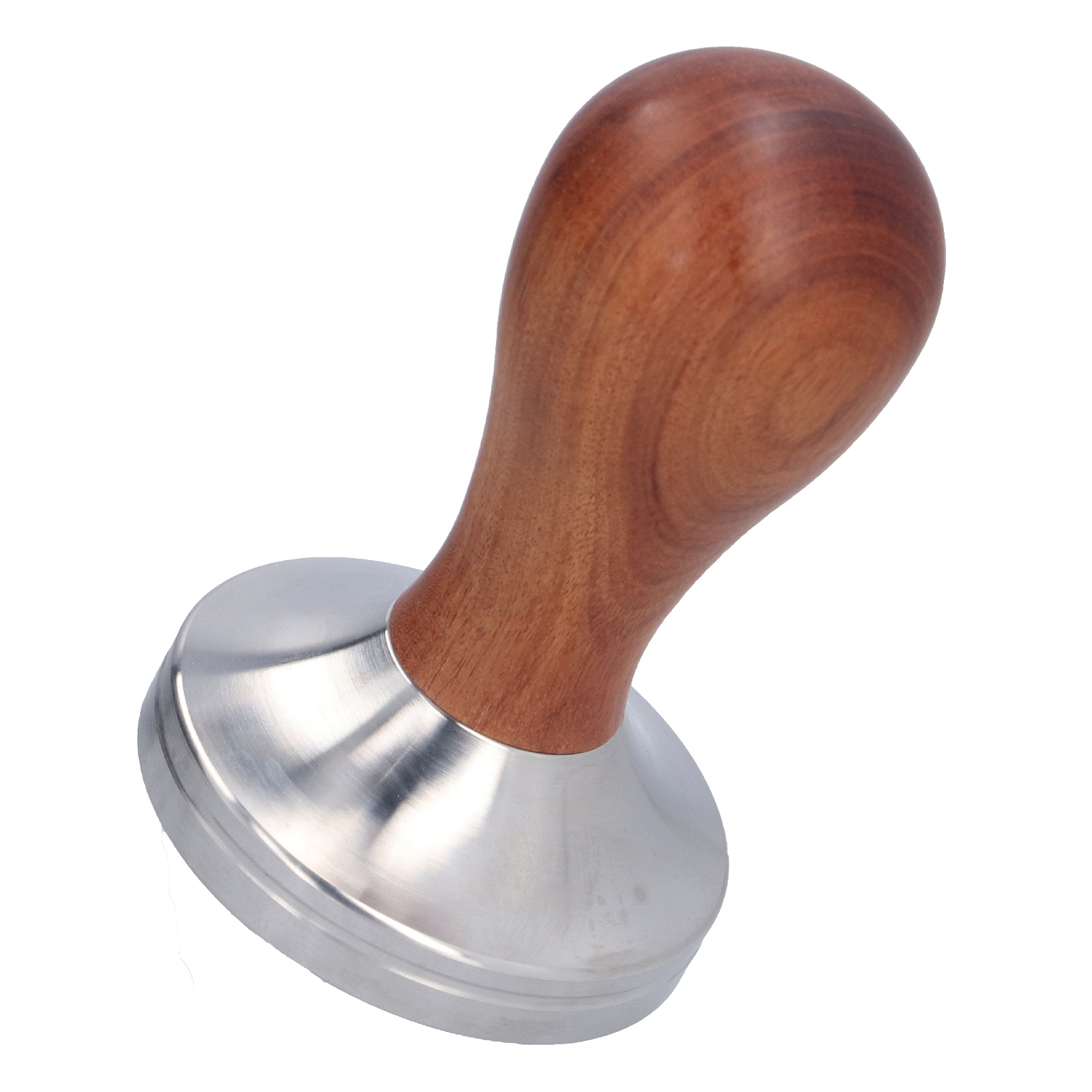 58-mm-flachkaffeetamper, Manuelle Edelstahlpresse Mit Holzgriff