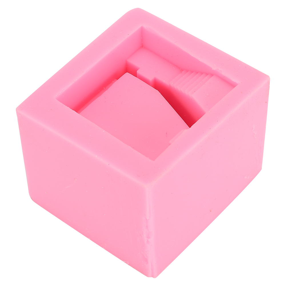 3d-silikonform In Form Eines Villenhauses Mit Blumentopfmotiv Für Kuchen, Handgemachte Seifen Und Flüssigkeiten.