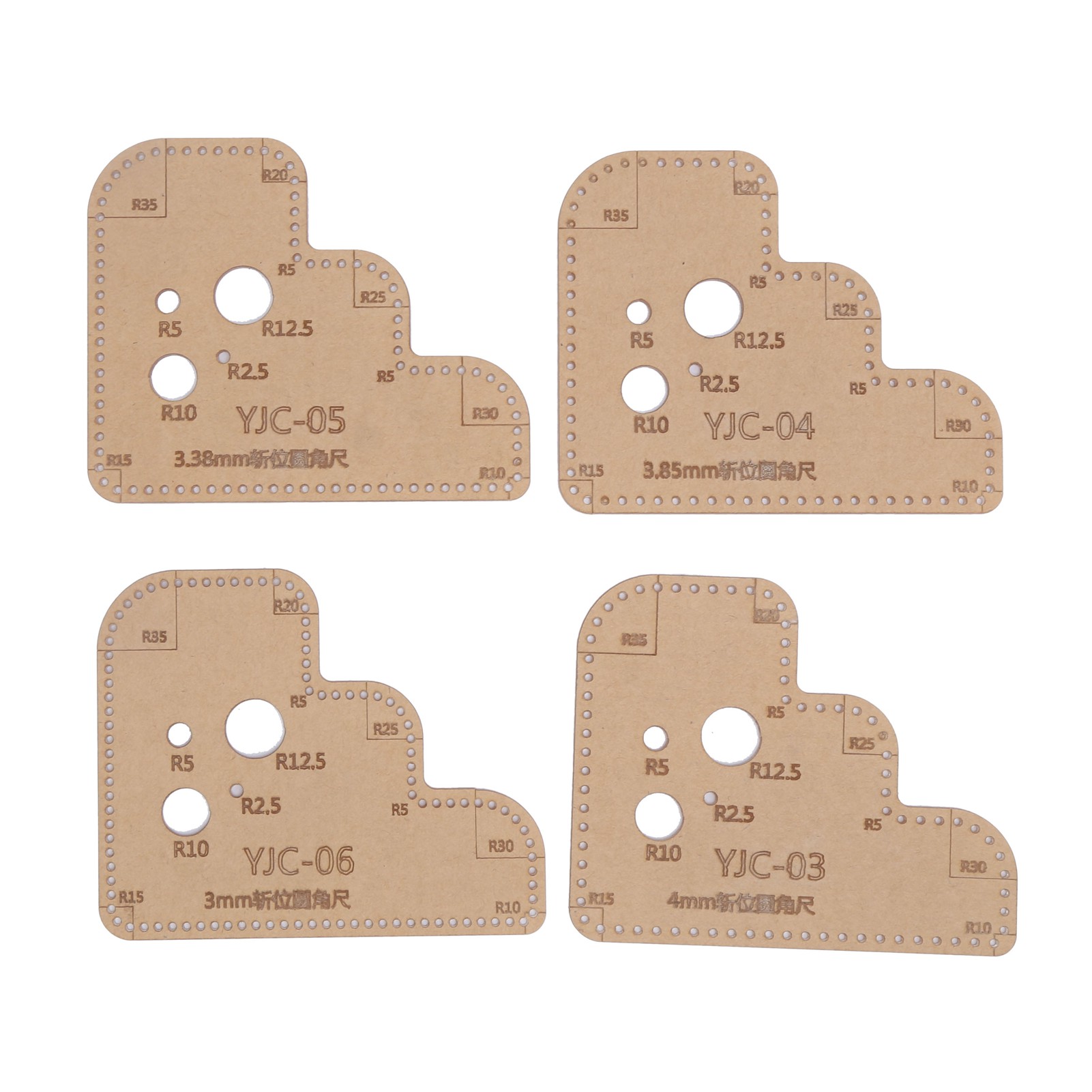 4-teilige Transparente Acryl-schablonen, Runde Diy-lineale Mit Schutzbeschichtung, Schneidewerkzeuge Für Bastelarbeiten