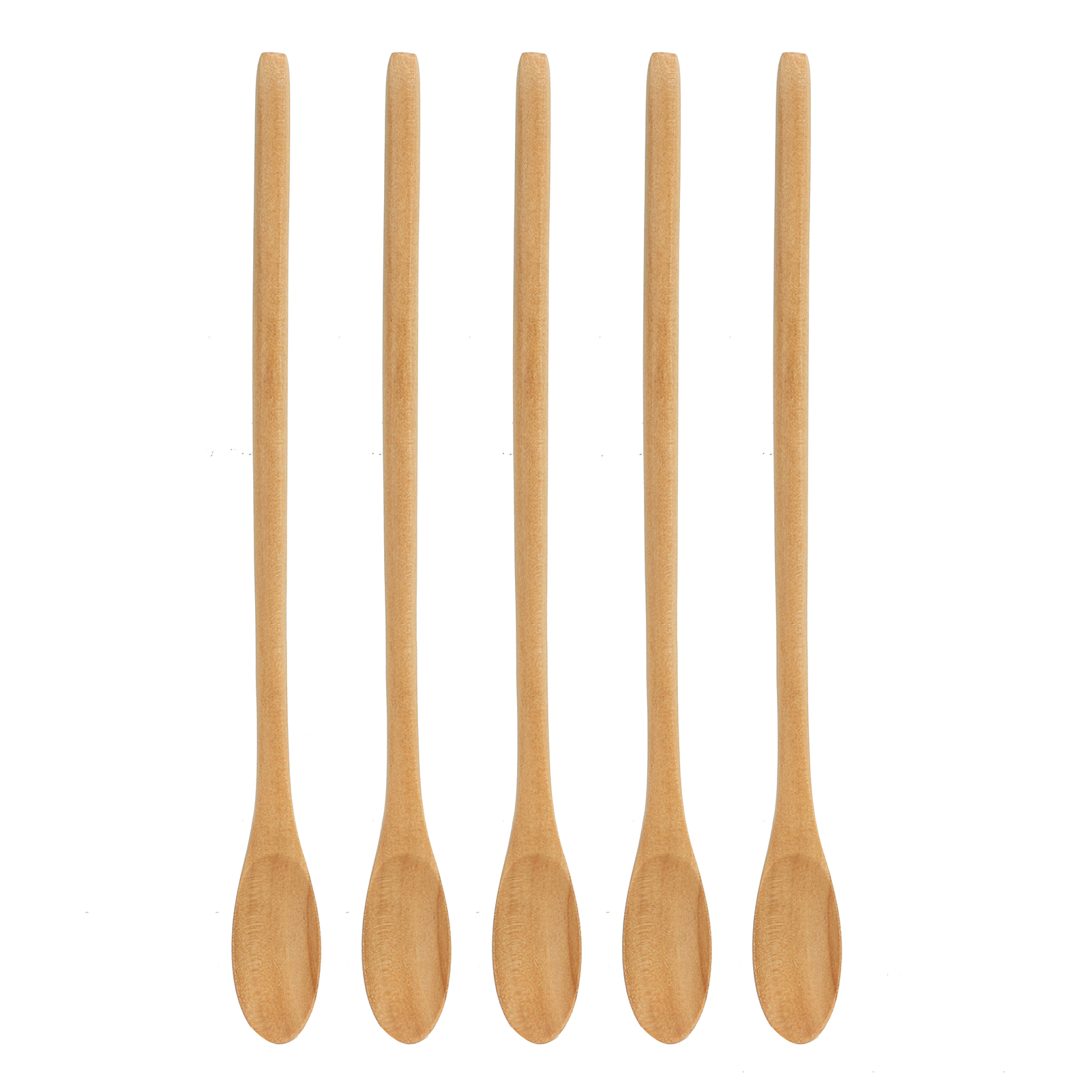 Leichte, Ovale Holzlöffel Mit Bequemen, Langen Griffen, Set Zum Umrühren Von Kaffee, Tee Und Zucker