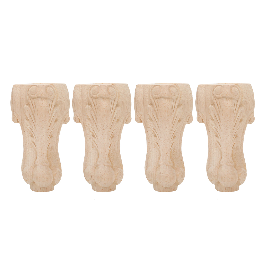 Tischbeine Aus Massivem, Geschnitztem Holz, Europäischer Stil, Sofa- Und Möbelaccessoires, Set Für Gästehäuser