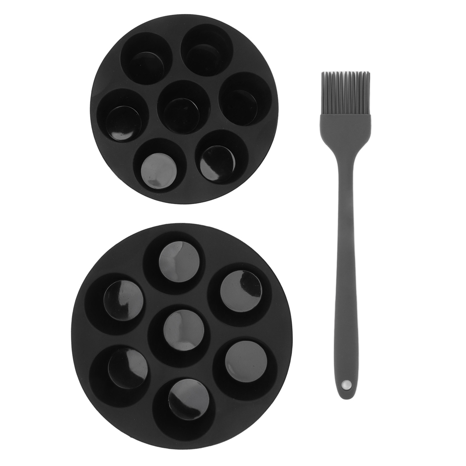 Silikon-muffinform Mit 7 Mulden, Silikon-kuchenform (7 Und 8 Zoll) Für Heißluftfritteusen, Küchenutensilien