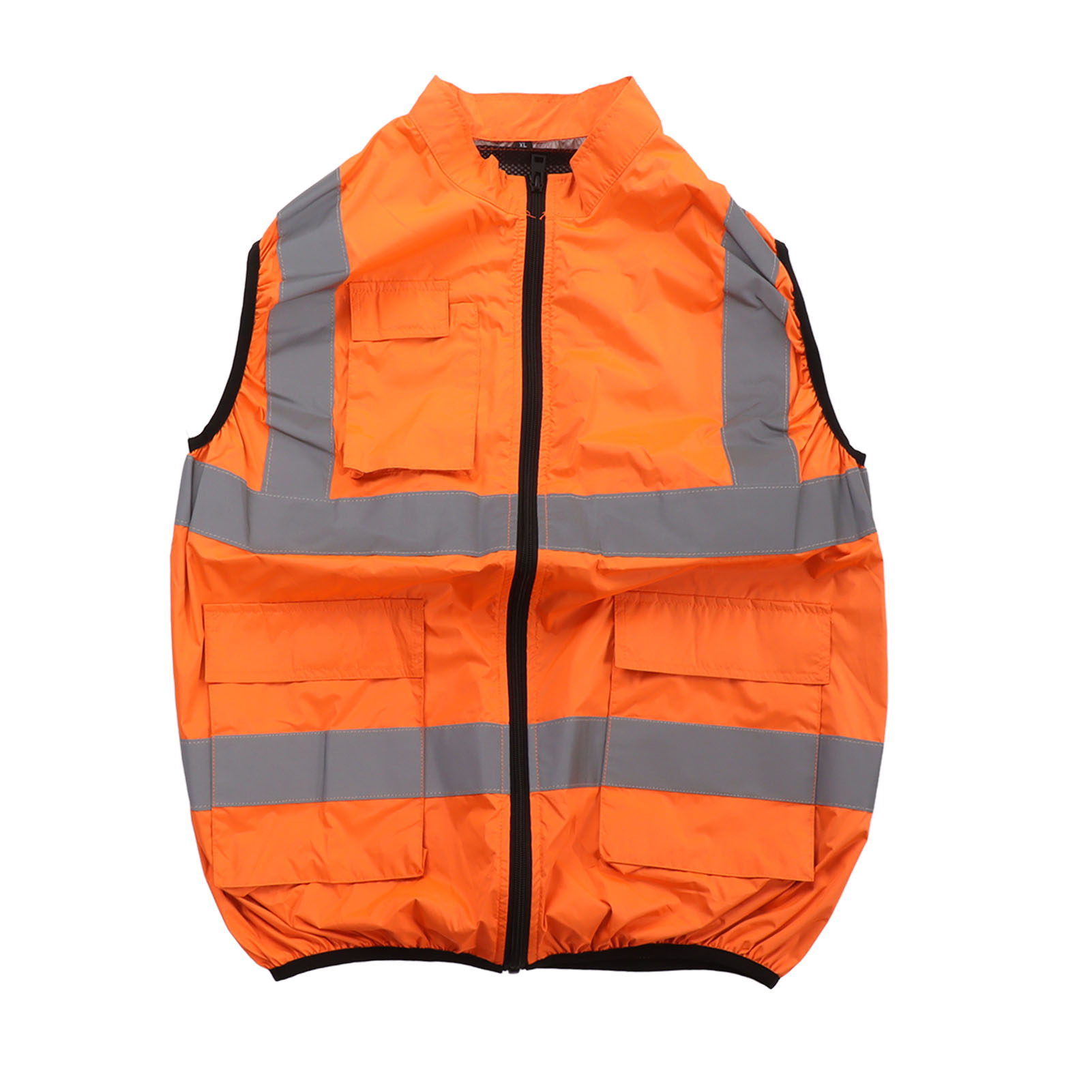 Kühlende Weste Mit Ventilator, Klimatisierte Jacke Mit Reflektierenden Streifen, Wiederaufladbar, 5v-arbeitskleidung, Fluoreszierendes Orange Xxl