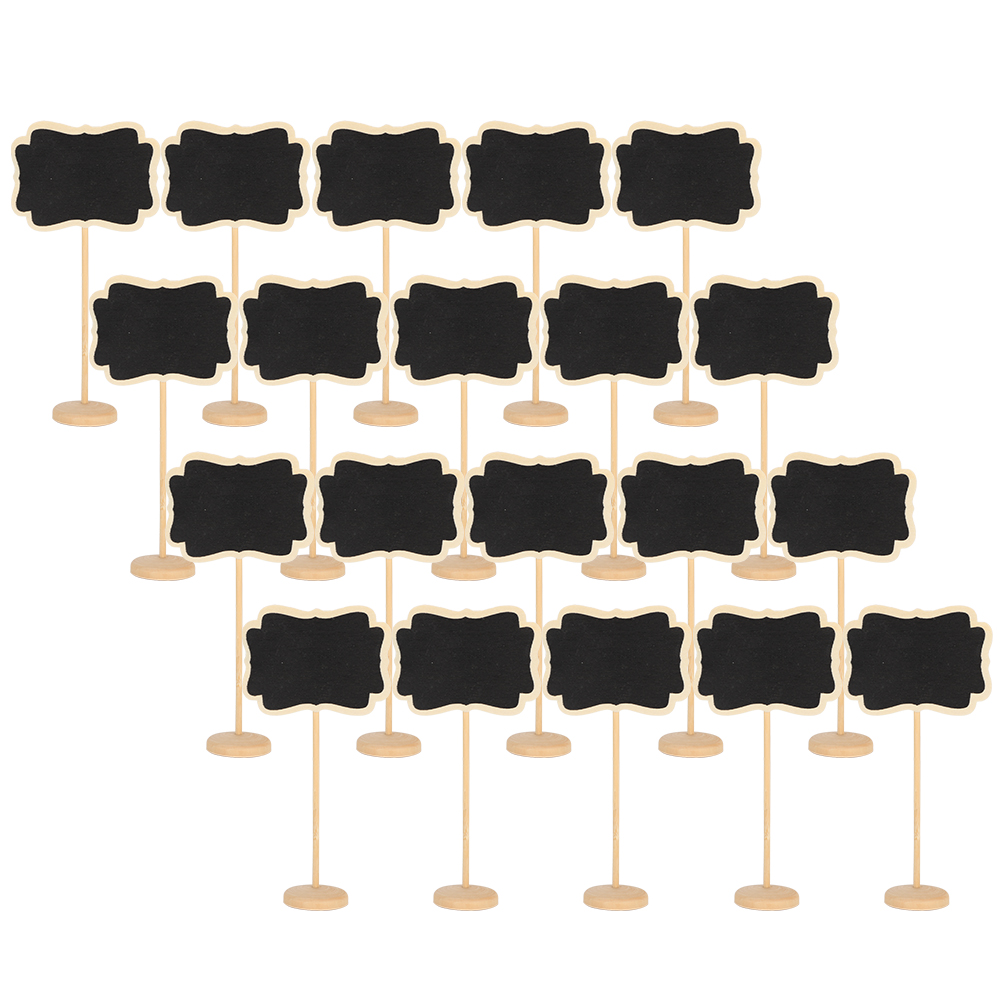 Set Mit 20 Gartenschildern Aus Holz, Vertikale Dekoschilder Zum Beschriften, Kreidetafel, Diy-pflanzendekoration