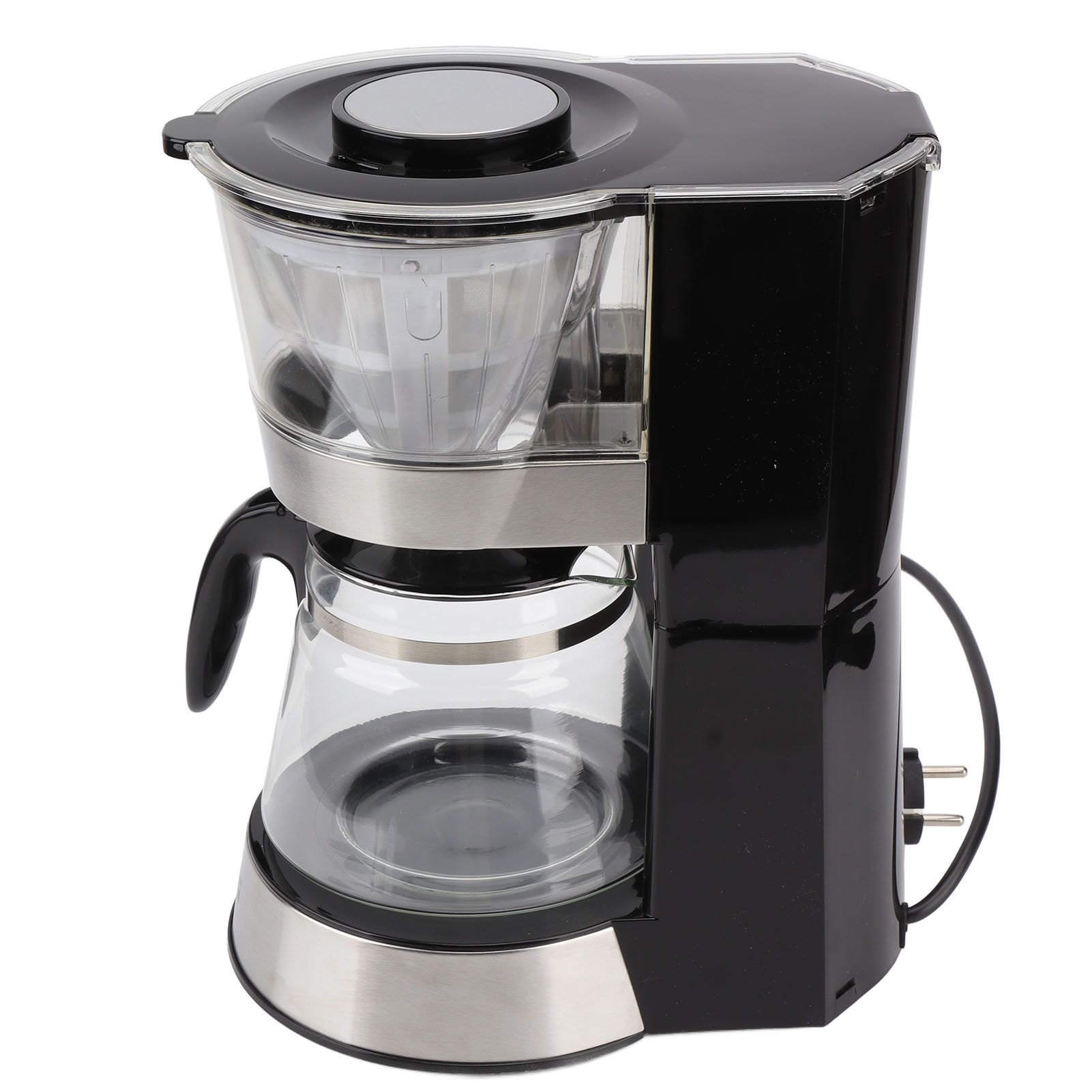 Halbautomatische Kaffeemaschine (1,2 L) Mit Teekanne, Familien-kaffeezubereitungsset, Eu-stecker 220–240 V