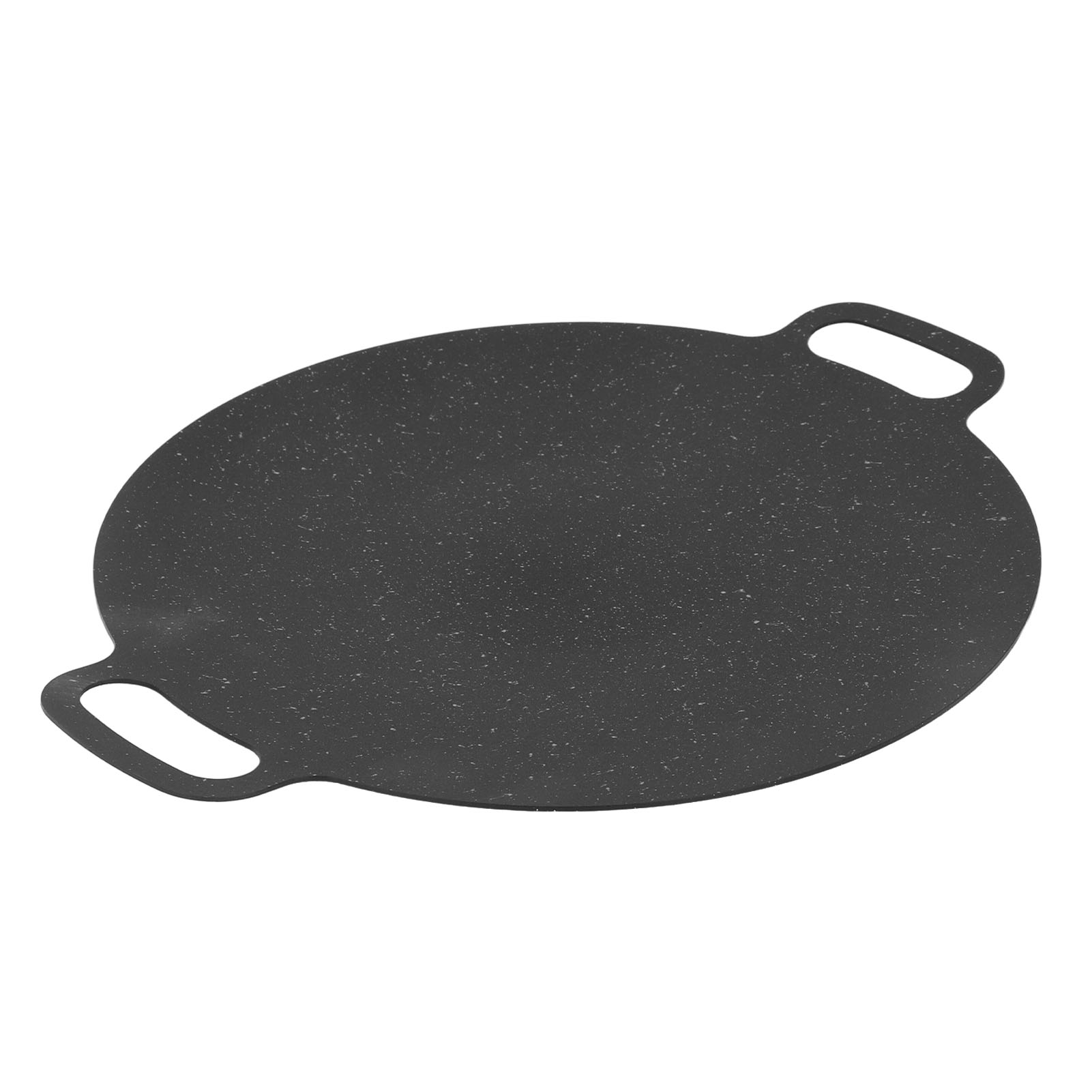Koreanische Grillpfanne Mit Antihaftbeschichtung, Runde Grillplatte Aus Eisen Für Drinnen Und Draußen, 28 Cm