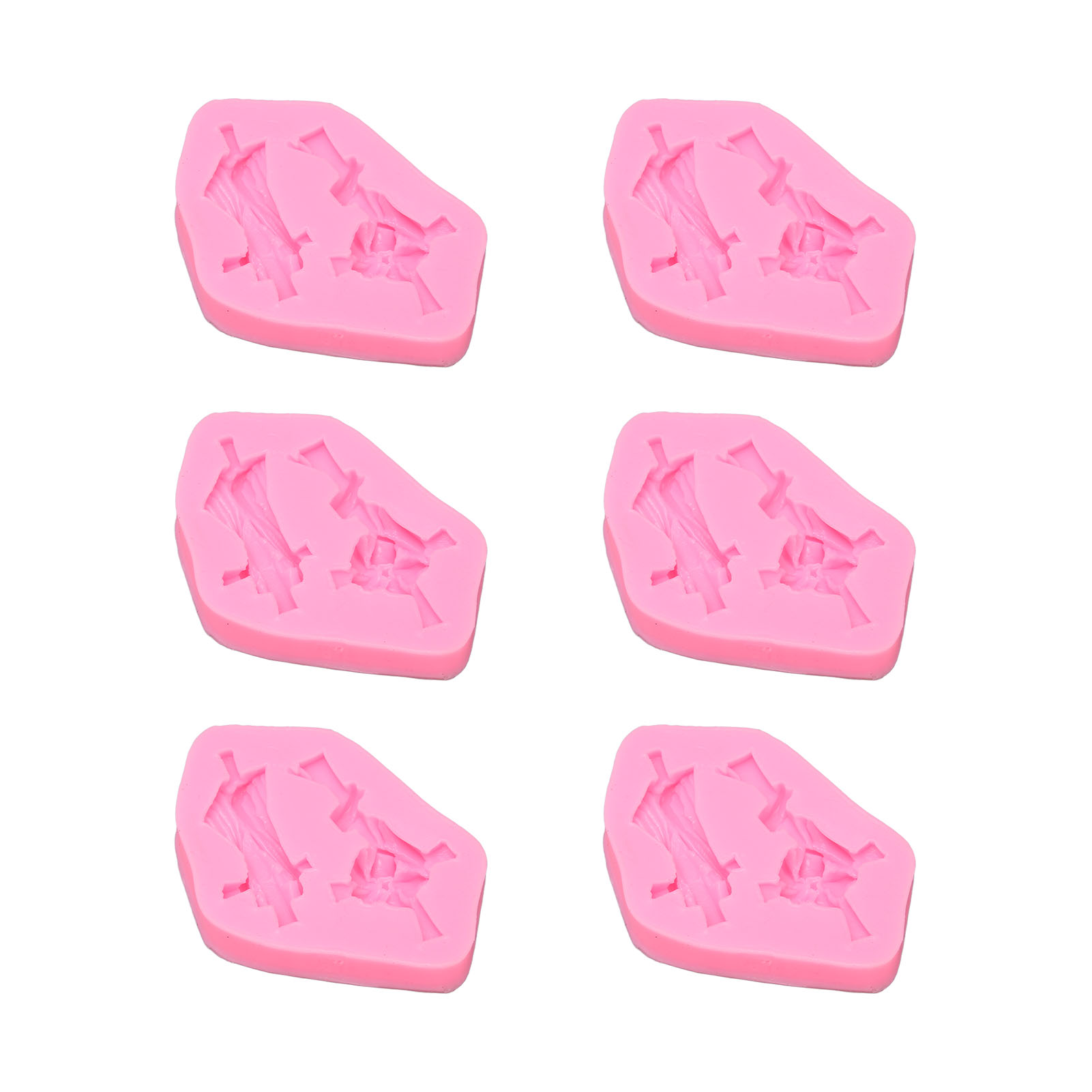 Flexible Antihaft-silikonform Für Kuchen, Schokolade, Broschenform, 6-teilig, Gebäckdekoration