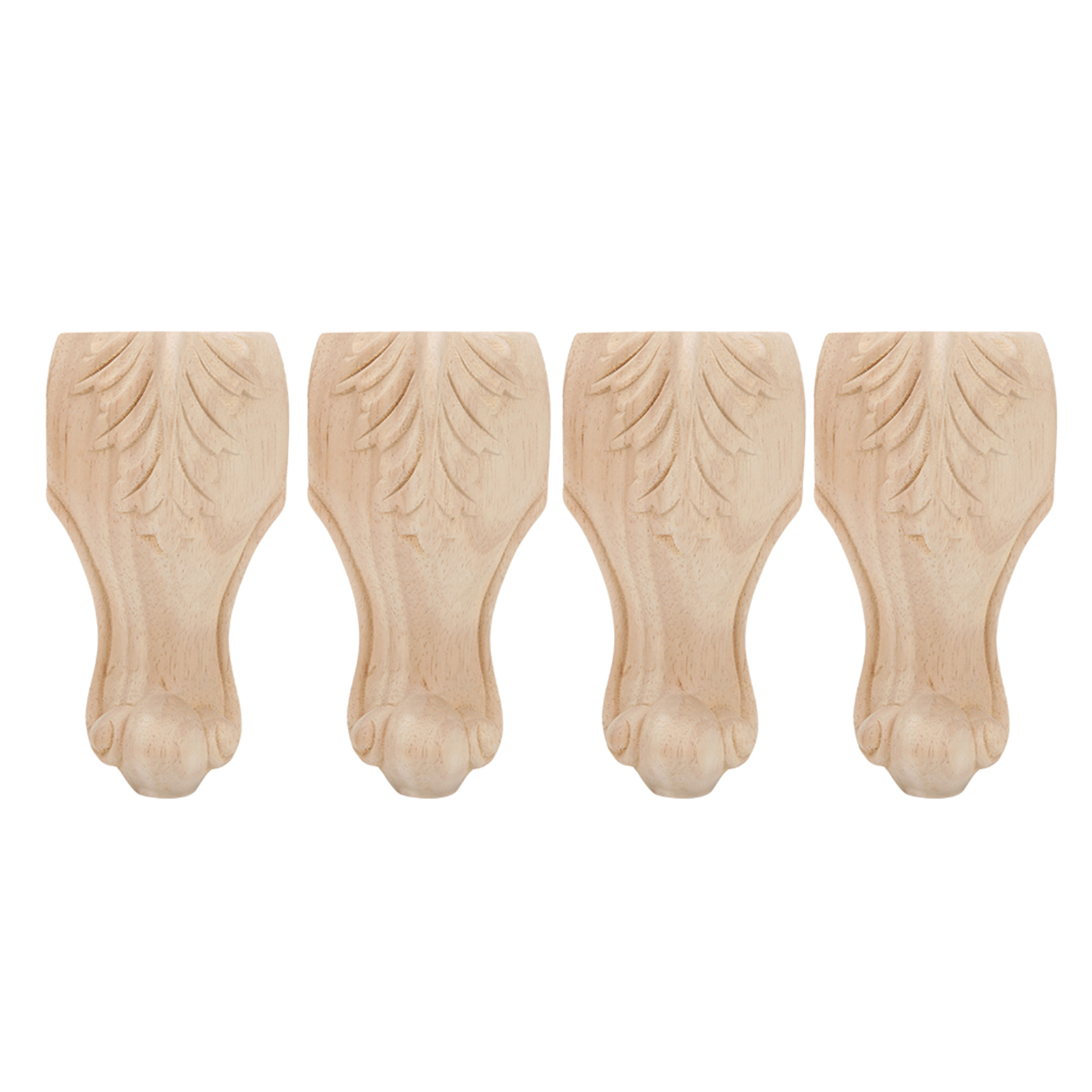 Set Mit 4 Geschnitzten Möbelbeinen, Für Sofa, Kleiderschrank, Couchtisch, Hotelaccessoire, 15 X 6 Cm