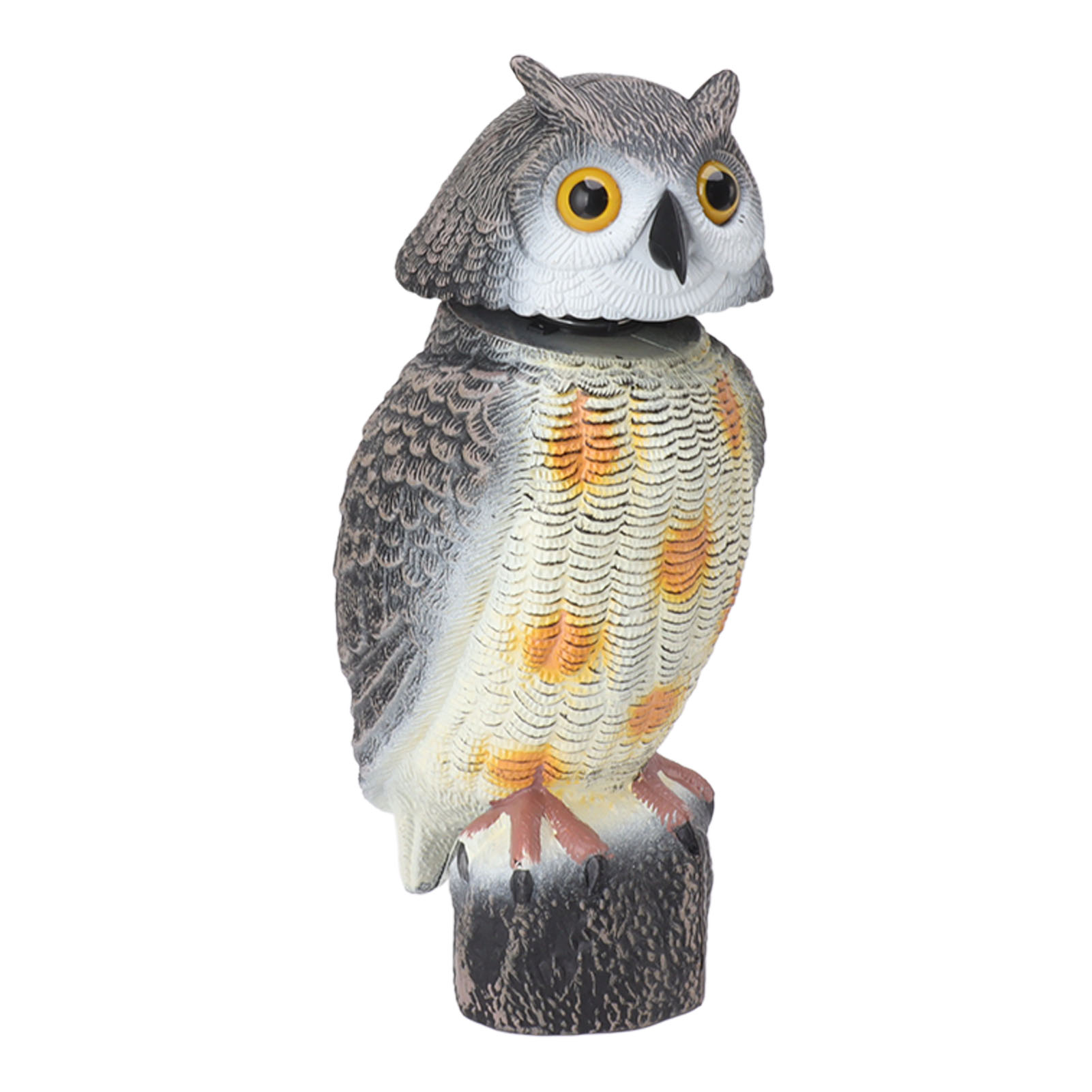 Eulen-vogelscheuche Aus Kunststoff, Gartendekoration, Wackelnder Kopf, Vogelscheuche Für Den Außenbereich