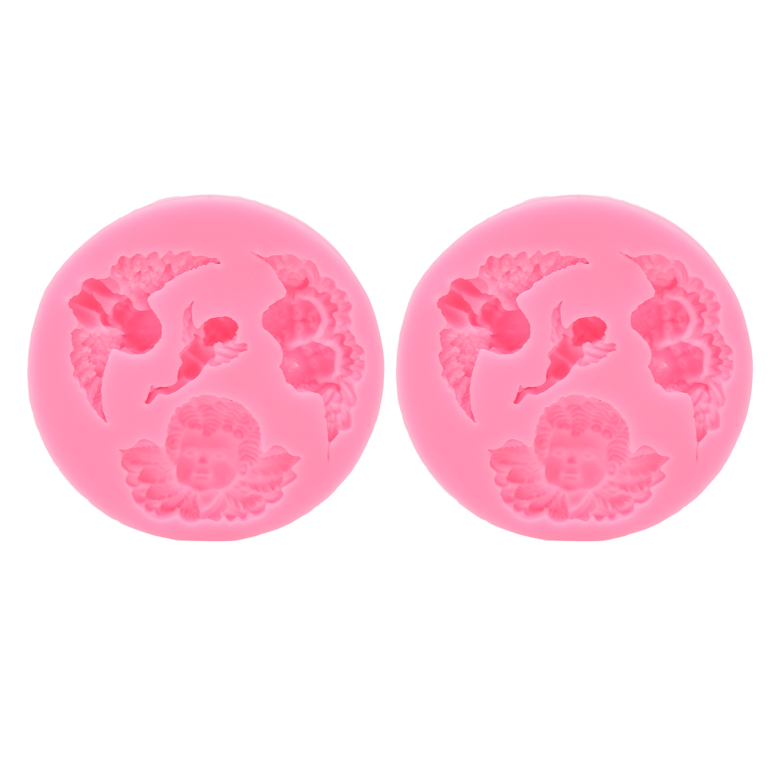 Set Mit 2 Flexiblen Silikonformen In Baby-engelsnahrungsqualität, Leicht Zu Reinigen, Für Schokolade, Kuchen, Seife Und Bastelarbeiten