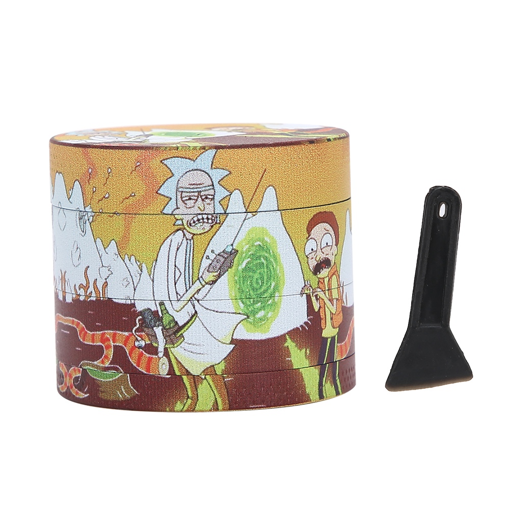 Personalisierter Kräutergrinder Mit Cartoon-muster, 4-lagiges Mahlwerkzeug Aus Zinklegierung