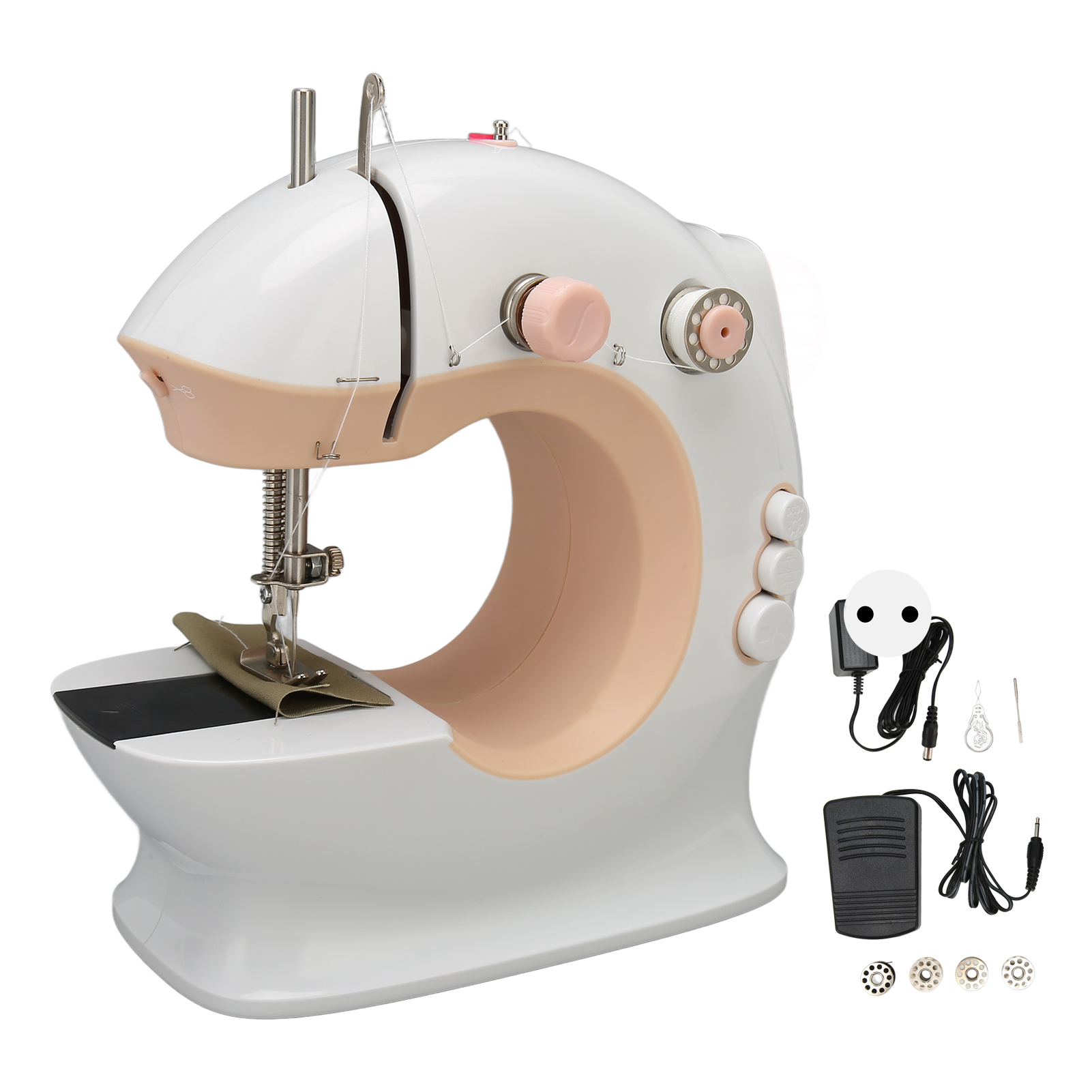 Mini-nähmaschine, Tragbar, Leicht, Elektrisch, Multifunktional, Mit Fußpedal, Für Anfänger Und Den Heimgebrauch, 100–240 V, Eu-stecker