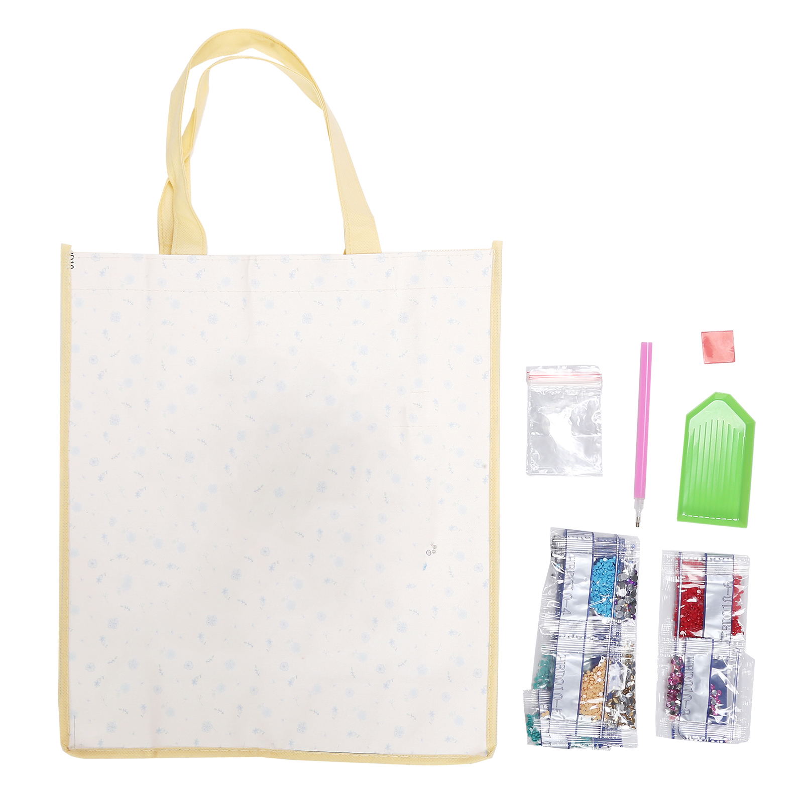 Wiederverwendbare Canvas-tasche Für Diamantmalerei, Mit Griffen, Faltbare Diy-tragetasche, Handgefertigtes Bastelprojekt (hbd10)