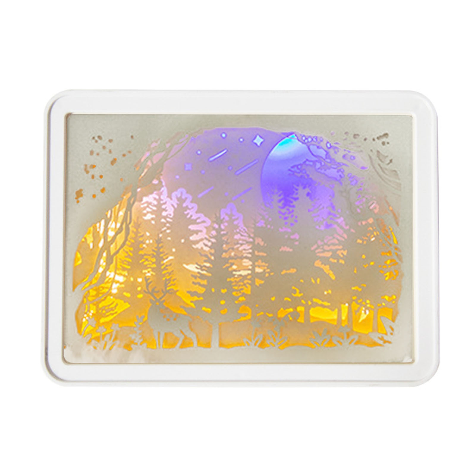 3d-papierschnittlampe, Weiches, Warmes Licht, Romantisch, Usb- Oder Batteriebetrieben, Für Schlafzimmer, Büro, Party, Typ 3 (manueller Schalter)