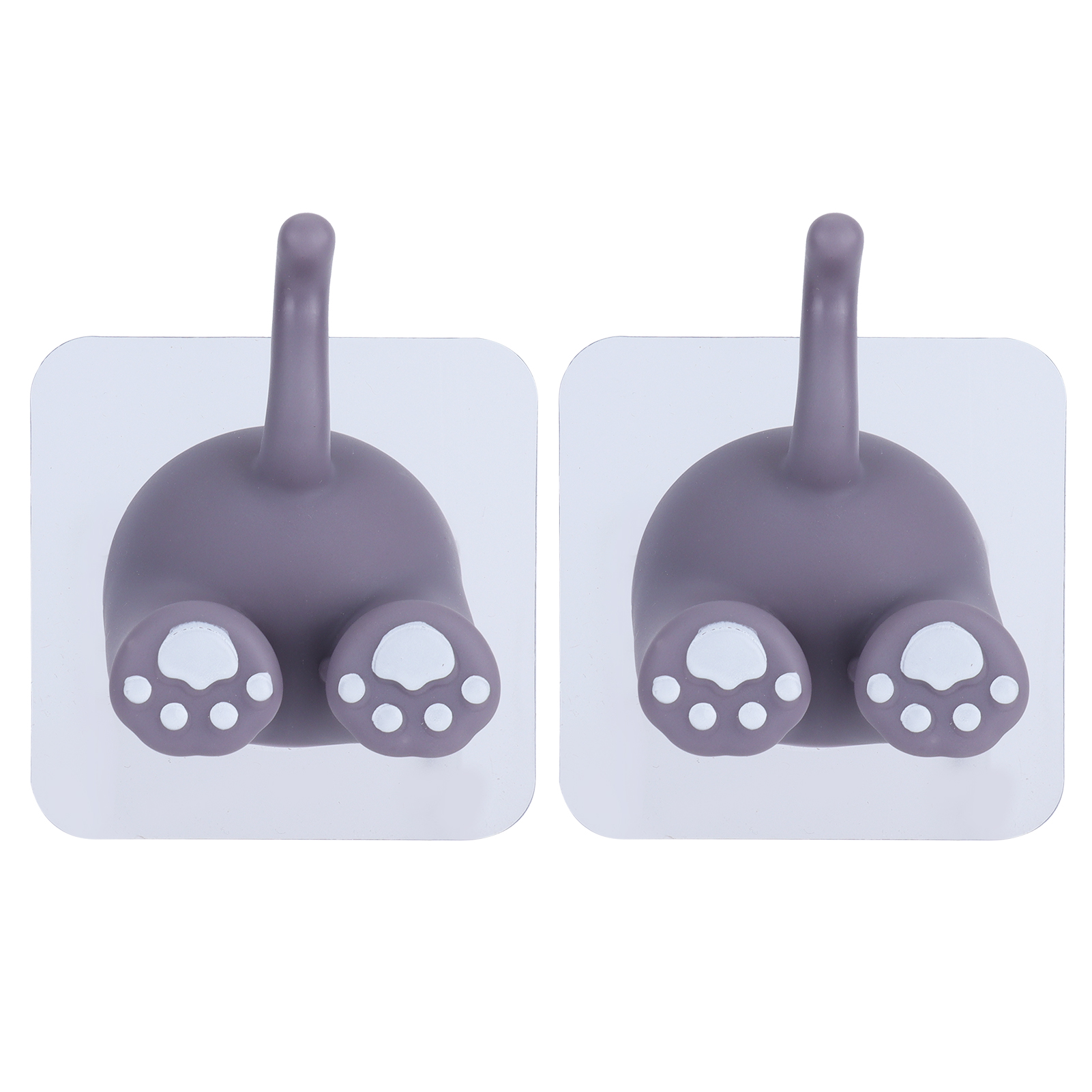 Set Mit 2 Saugnapfhaken In Tierschwanzform Für Fliesen, Glas, Keramik, Marmor, Metall (lavendel)
