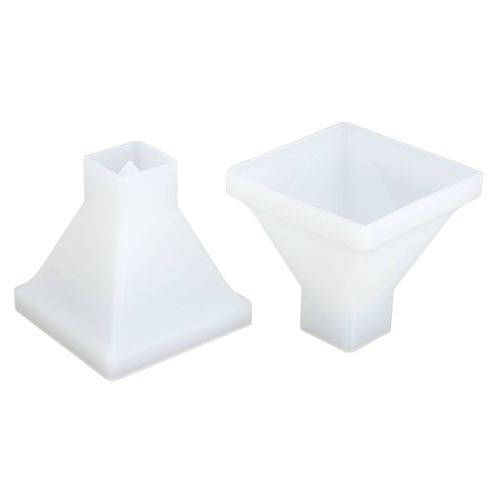2-teilige Pyramiden-silikonform, Große Diy-epoxidharzform, Handgefertigte Kristallform, Kreative Wohndekoration
