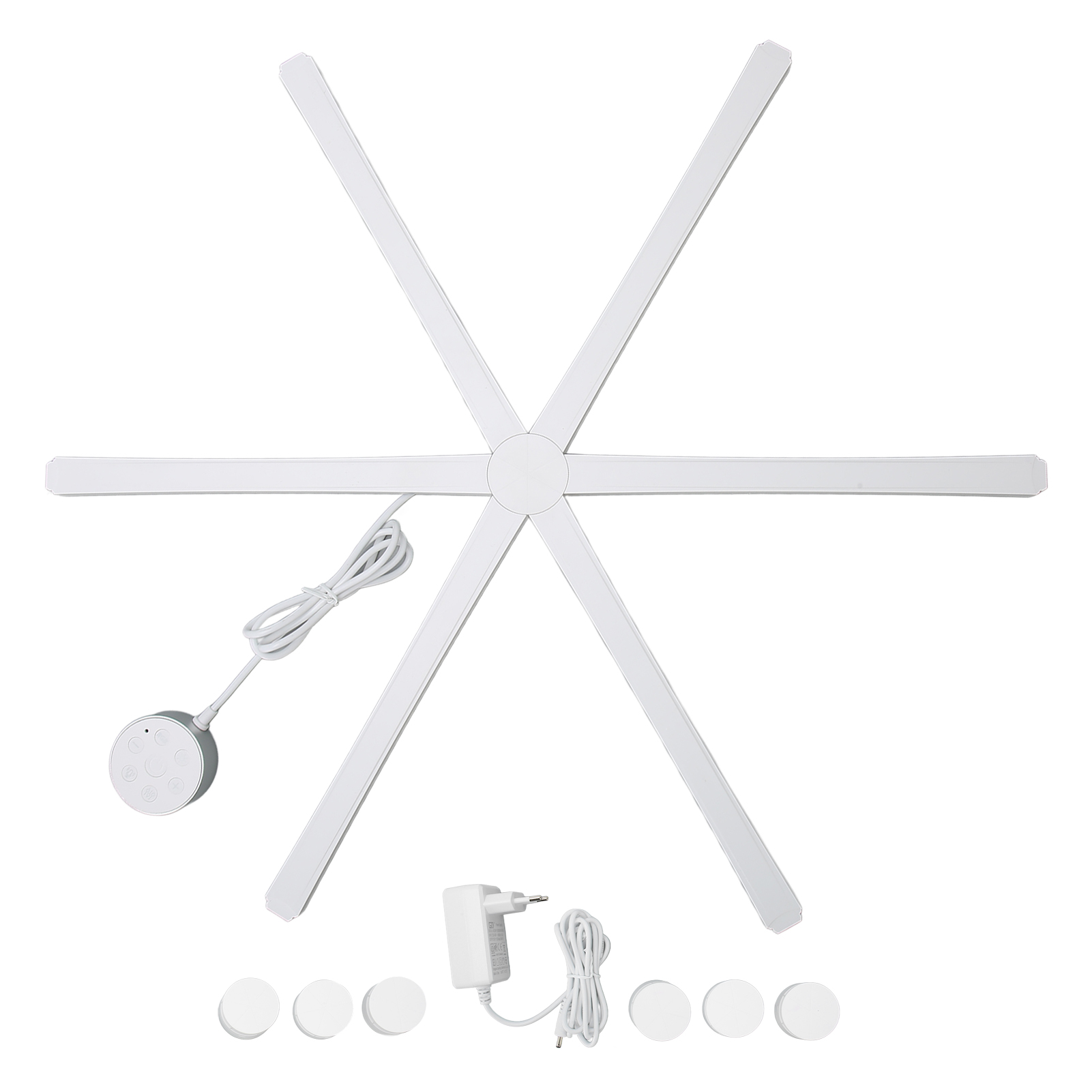 Intelligente Rgb-led-wandleuchten, 6 Lichtleisten, 24 W, Diy-bausatz Für Wohnzimmer, Gaming-zimmer, Zuhause, Eu-stecker 110–240 V