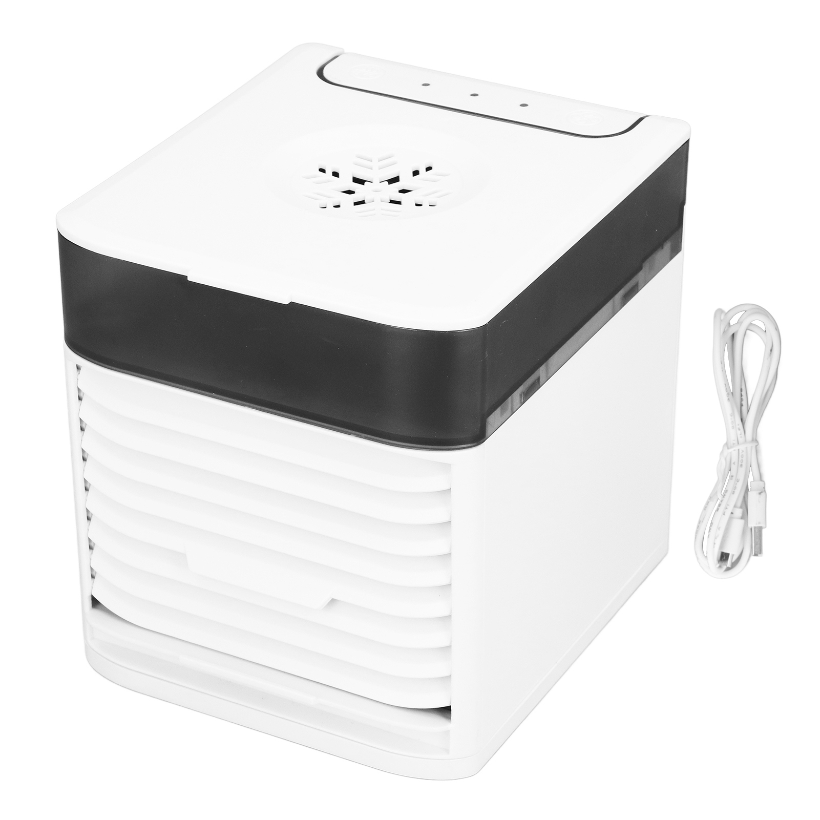 Mini-tischklimaanlage Mit 3 Windgeschwindigkeiten, Zerstäubungsmodus Und 7 Farben Luftkühler Für Büro, Schlafzimmer Oder Zuhause.