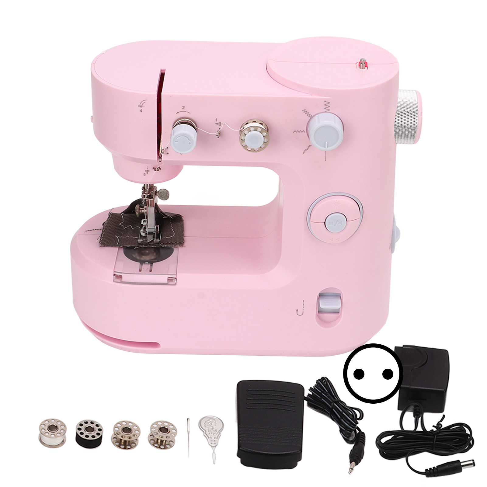 Tragbare 5-stich-nähmaschine, Multifunktionale Overlock-maschine Für Haushalt Und Kinder, 100–240 V Eu-stecker