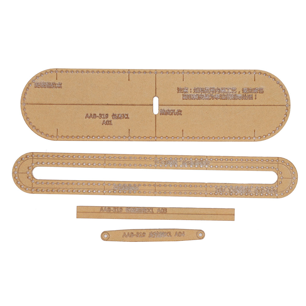 Diy-schablonenset, 4-teilig, Für Kurze Geldbörsen, Lederschneidvorlage, Schlüsselanhänger-bastelvorlage Aab-319