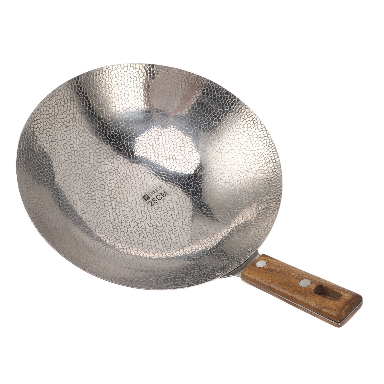 28 Cm Multifunktionale Bratpfanne, Holzgriff, Edelstahl 304, Antihaftbeschichtung, Heizt Schnell Auf