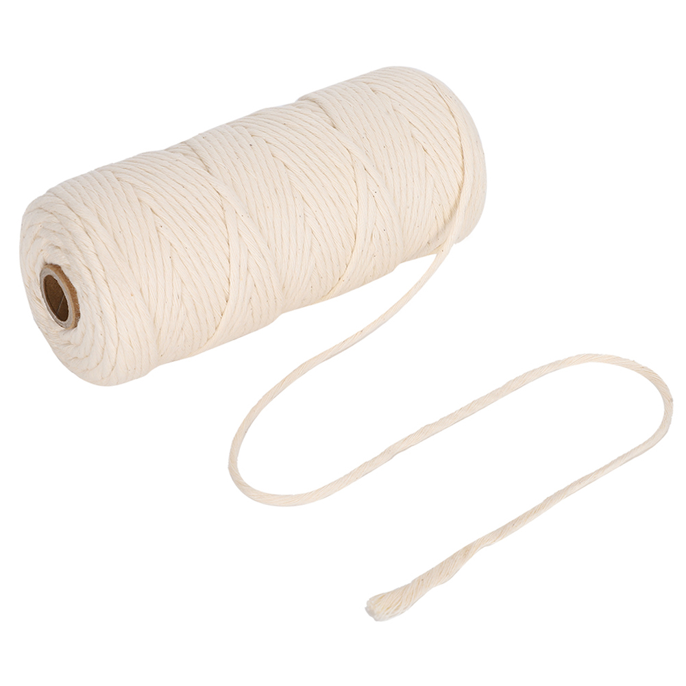 100 M Baumwollkordel, 3 Mm, Einsträngiges Makramee-garn Für Diy-projekte