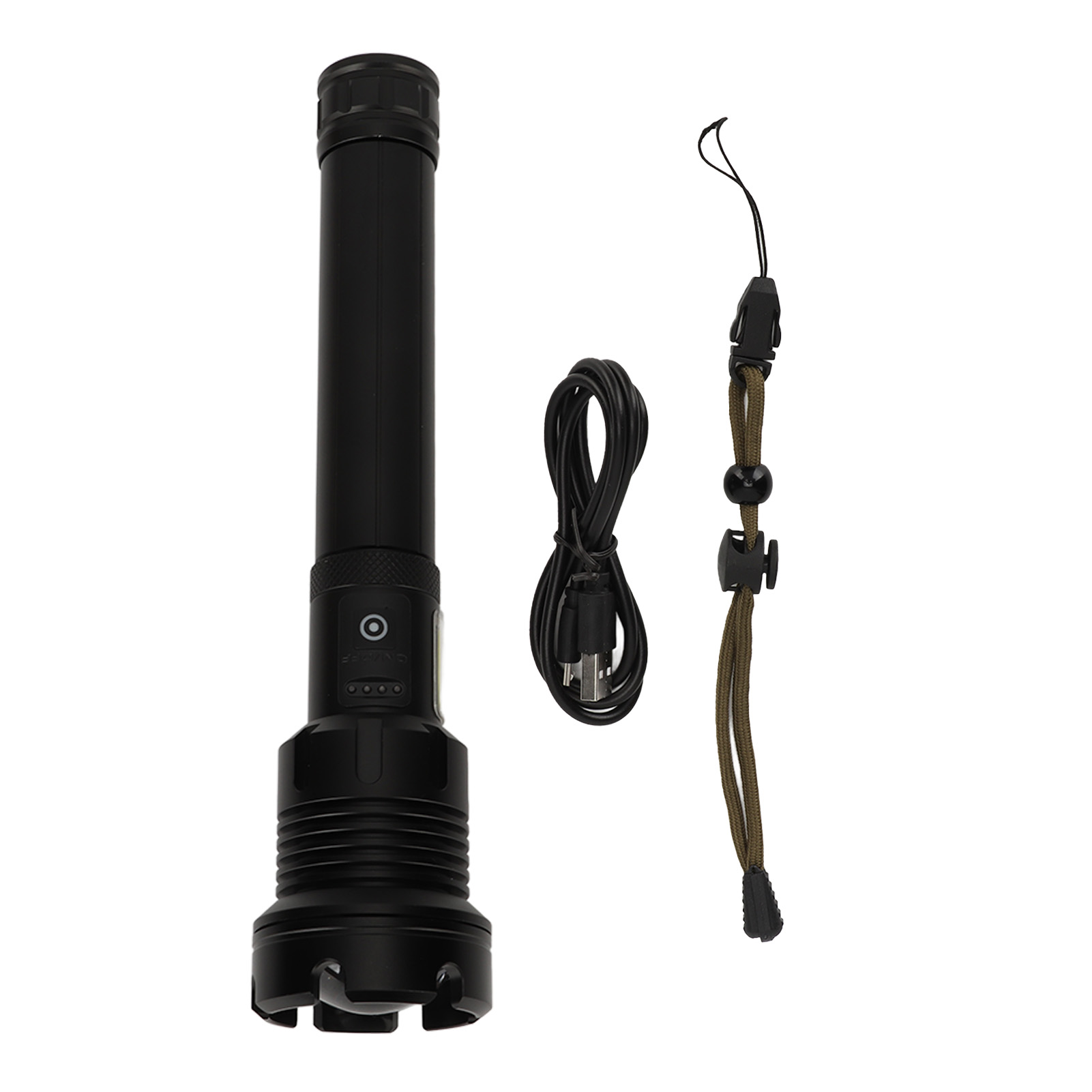 Cob-led-taschenlampe Mit Teleskopzoom, Usb-aufladbar, Rotes Und Weißes Licht, Tragbar