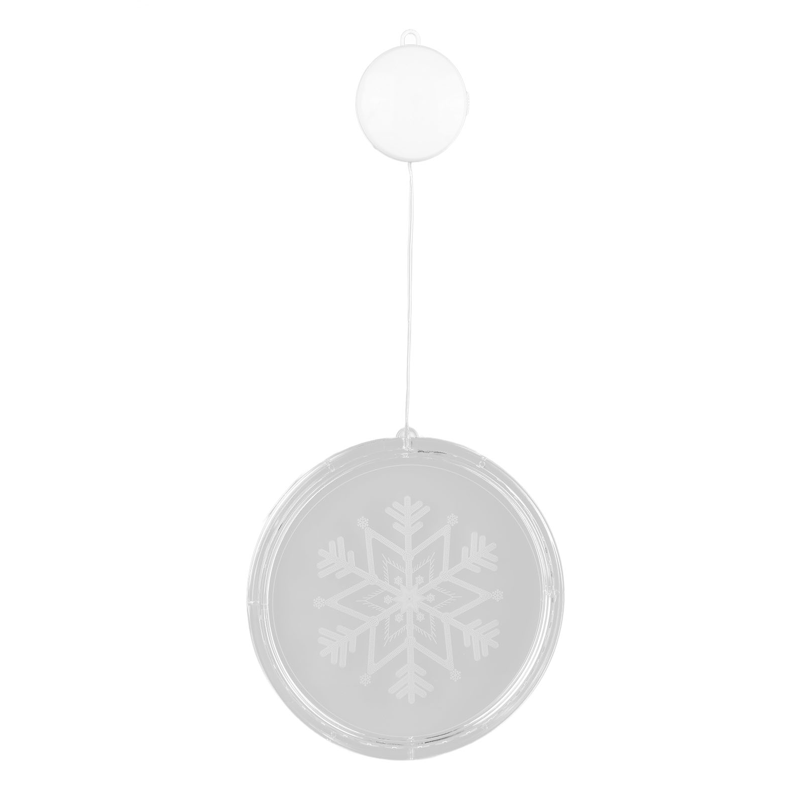 3d-weihnachts-fensterdekoration Mit Beleuchtung, Runde Acryl-led-schneeflocke, Batteriebetrieben, Festliche Türbeleuchtung