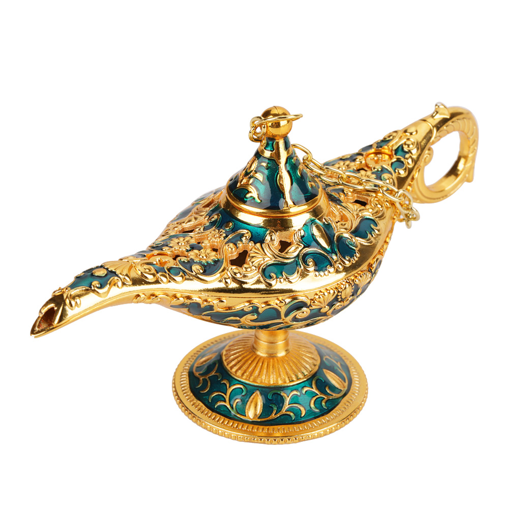 Legendenlampe, Hohl Geschnitztes Metall, Aladdin Zaubergeist-nachtlicht, Wunschtopf-dekoration (2)