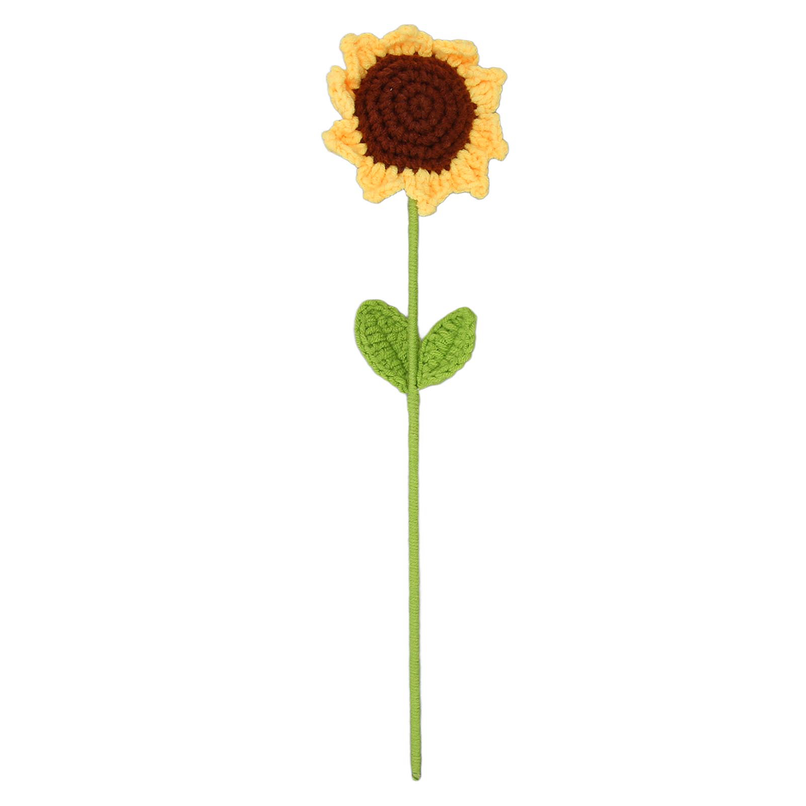 Exquisite, Handgefertigte Häkelsonnenblume, Farbechte, Gestrickte Kunstblume Für Friedhof Und Hochzeit