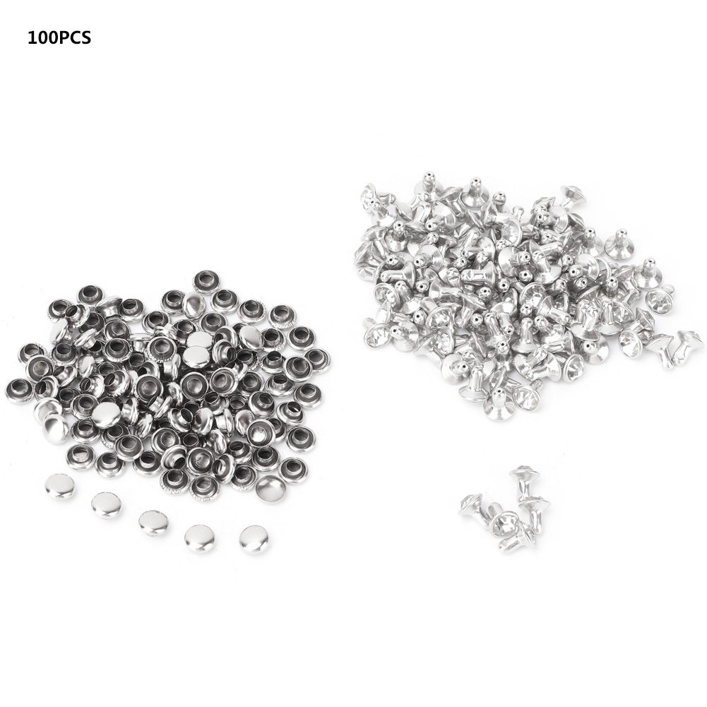 Packung Mit 100 Kristallnieten 7 Mm Mit Einlage Für Diy-lederdekoration, Spitze Kappen Für Bastelarbeiten (2)