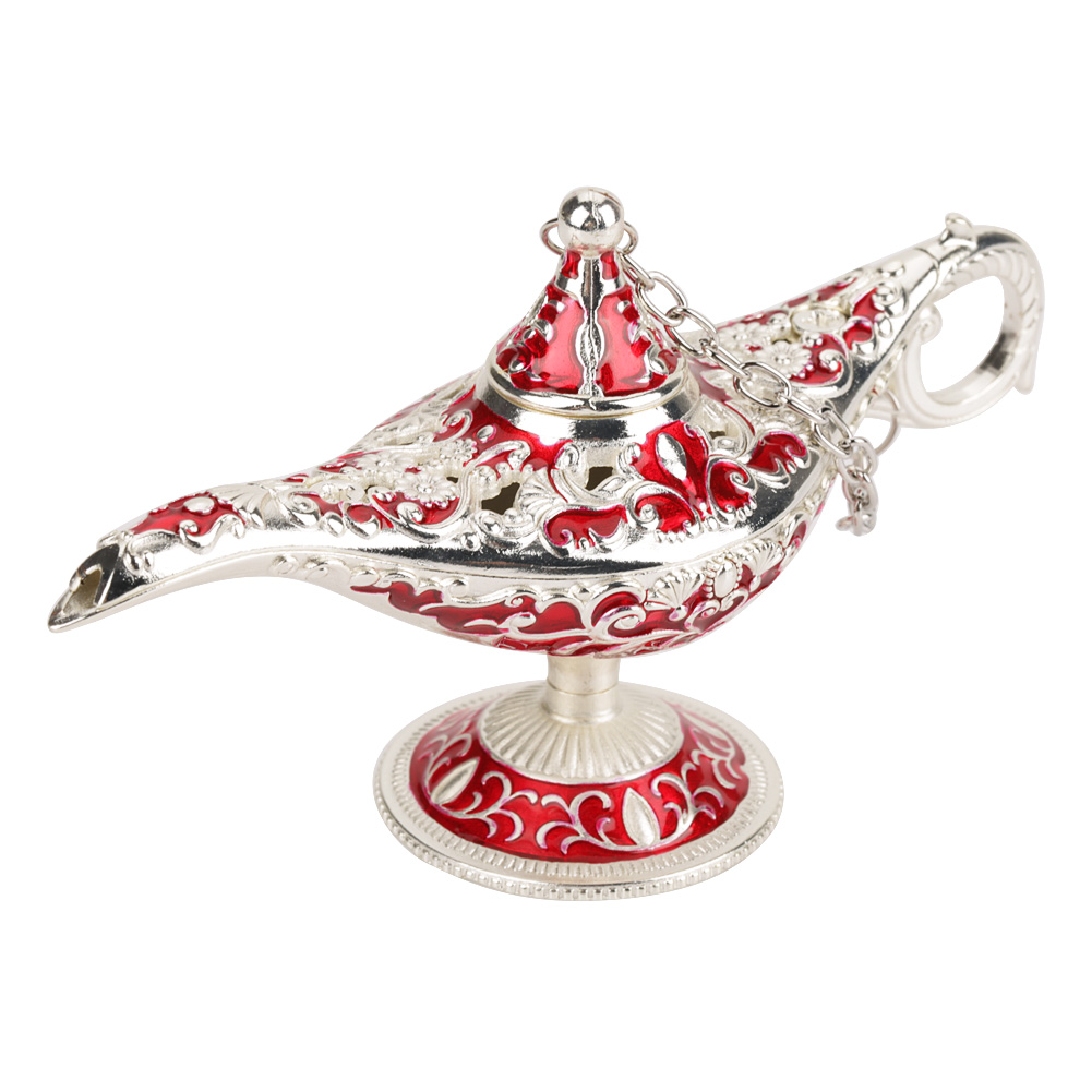 Legendenlampe, Hohl Geschnitztes Metall, Aladdin, Zaubergeist, Dekorativer Wunschtopf, Licht (4)