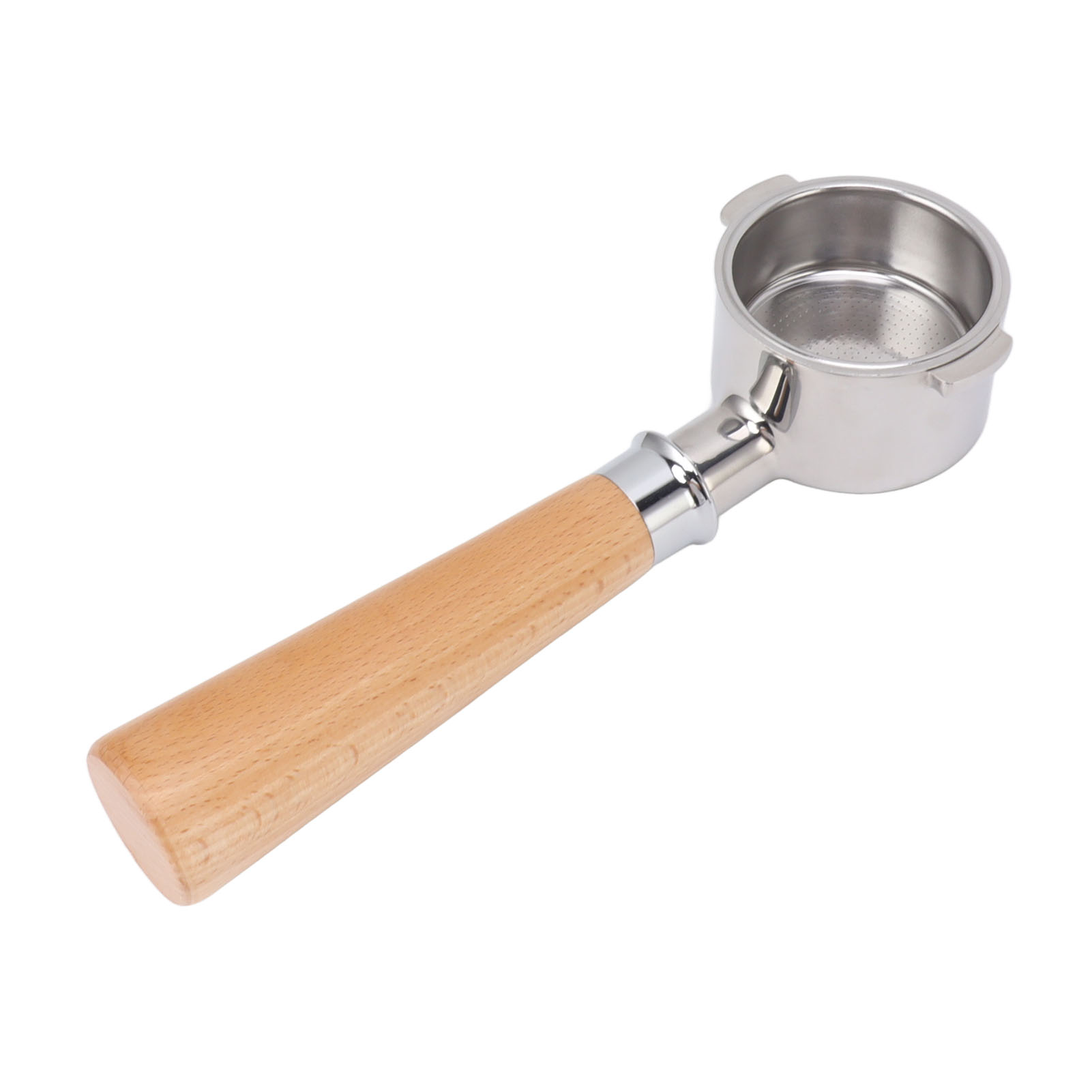 51-mm-zweiohr-filterhalter, Blanker Boden, Ersatz Für Kaffeemaschine Ec0310, Ausführung A2, Buche Natur