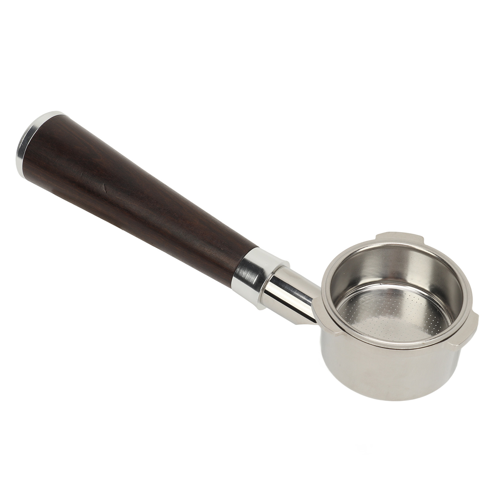 Bodenloser 51-mm-3-ohr-filterhalter Mit Sieb, Edelstahl, Griff Aus Schwarzem Rosenholz, Kaffeemaschinenzubehör Für Donlim