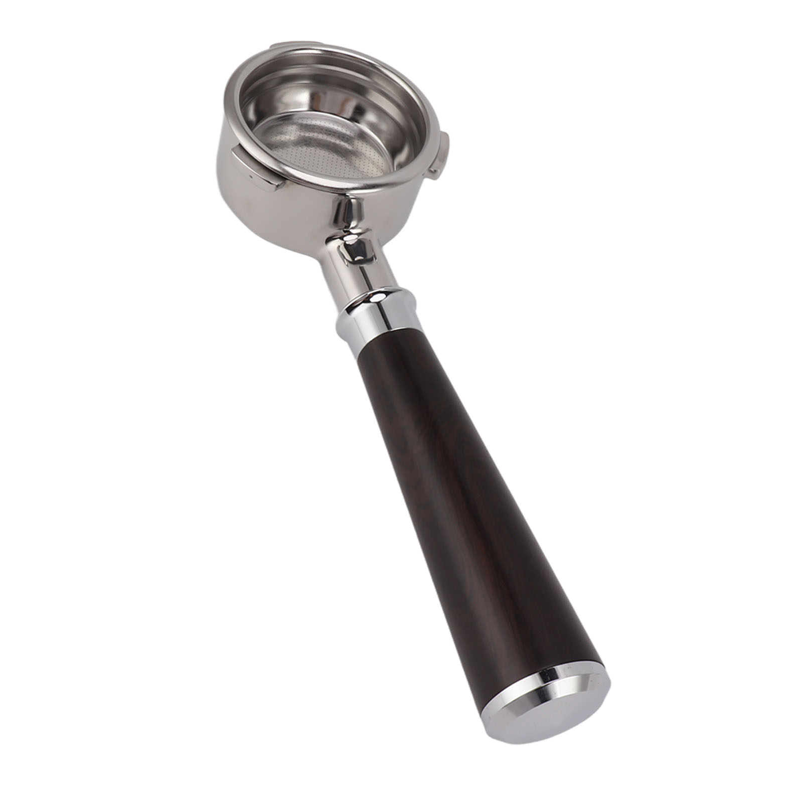 Bodenloser 58-mm-edelstahl-filterhalter Mit 3 Ohren Und Sandelholzgriff Für Barsetto-kaffeemaschine