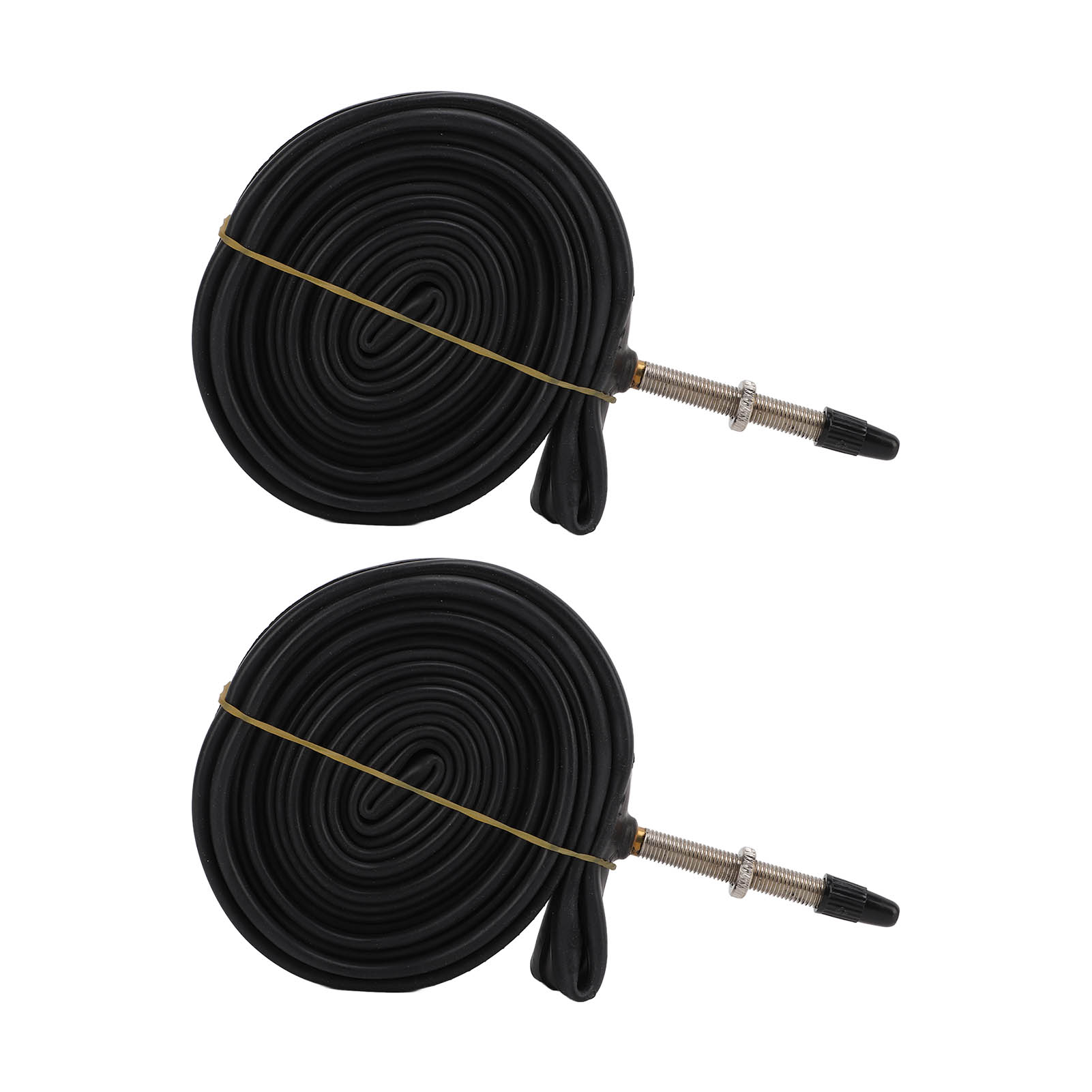 Set Mit 2 Fahrradschläuchen 700x23c, 60mm Presta-ventil, Butylkautschuk, Mit 2 Reifenhebern