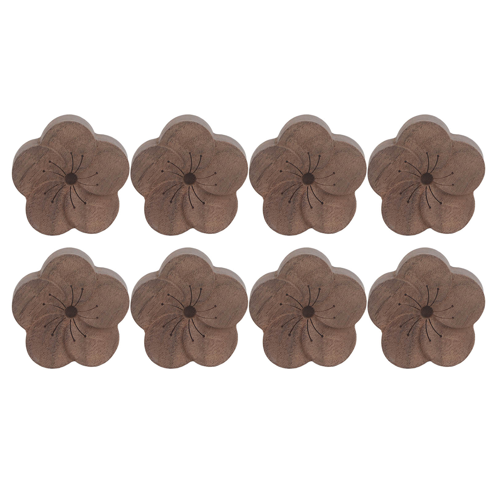 Set Mit 8 Auto-diffusoren In Blumenform Aus Holz, Schlichtes Und Benutzerfreundliches Design, Für Ätherische Öle