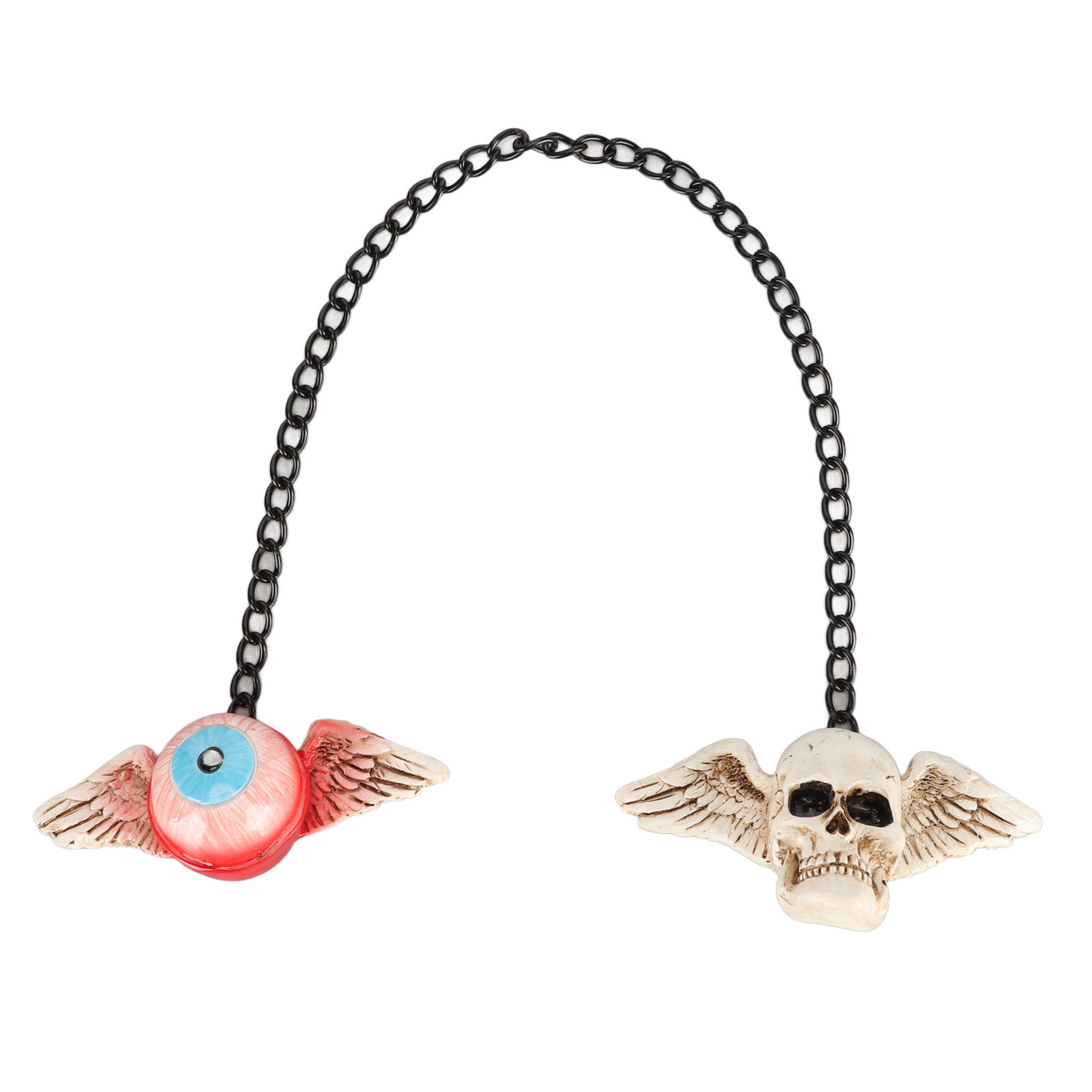 Exquisiter, Realistischer Totenkopf-autoanhänger, Robustes Kunstharz, Gruselig, Multifunktional, Dekorativer Innenspiegel