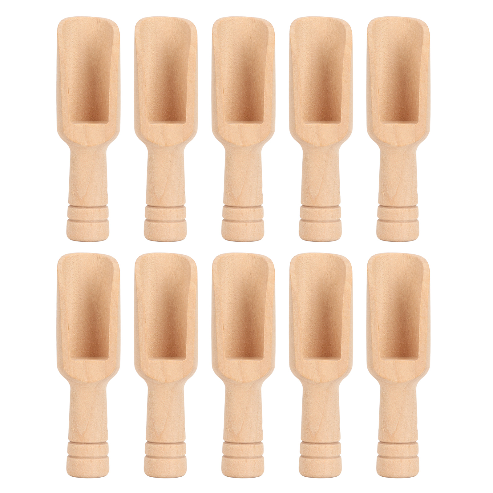 10 Badesalzlöffel Aus Holz, Polierte Oberfläche, Umweltfreundlich, Ideal Für Duschräume, Modell 1 (2,4 X 7,6 Cm / 0,95 X 3,0 Zoll)