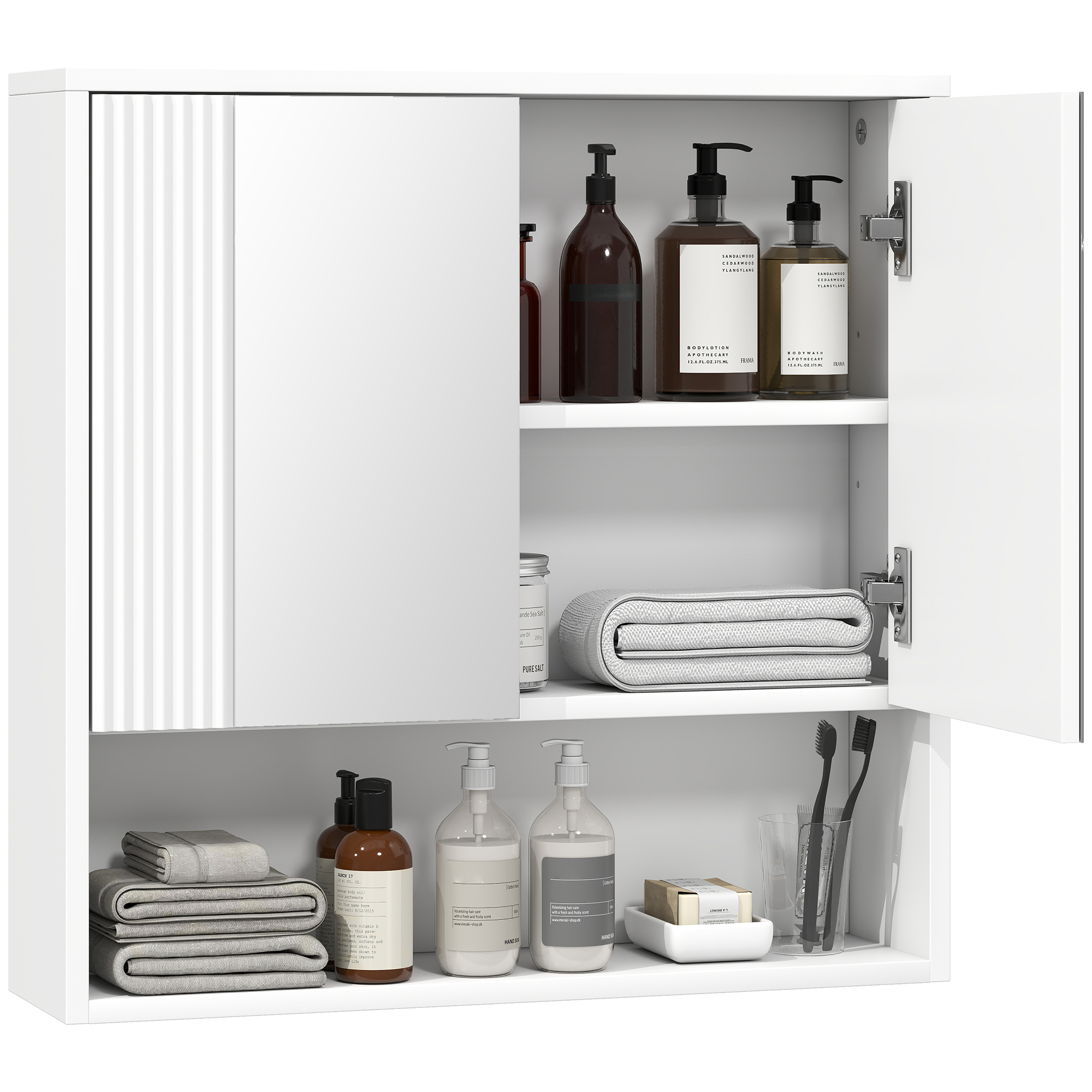 Wandmontierter Badezimmerschrank Mit Soft-close-tür Und Verstellbarem Einlegeboden