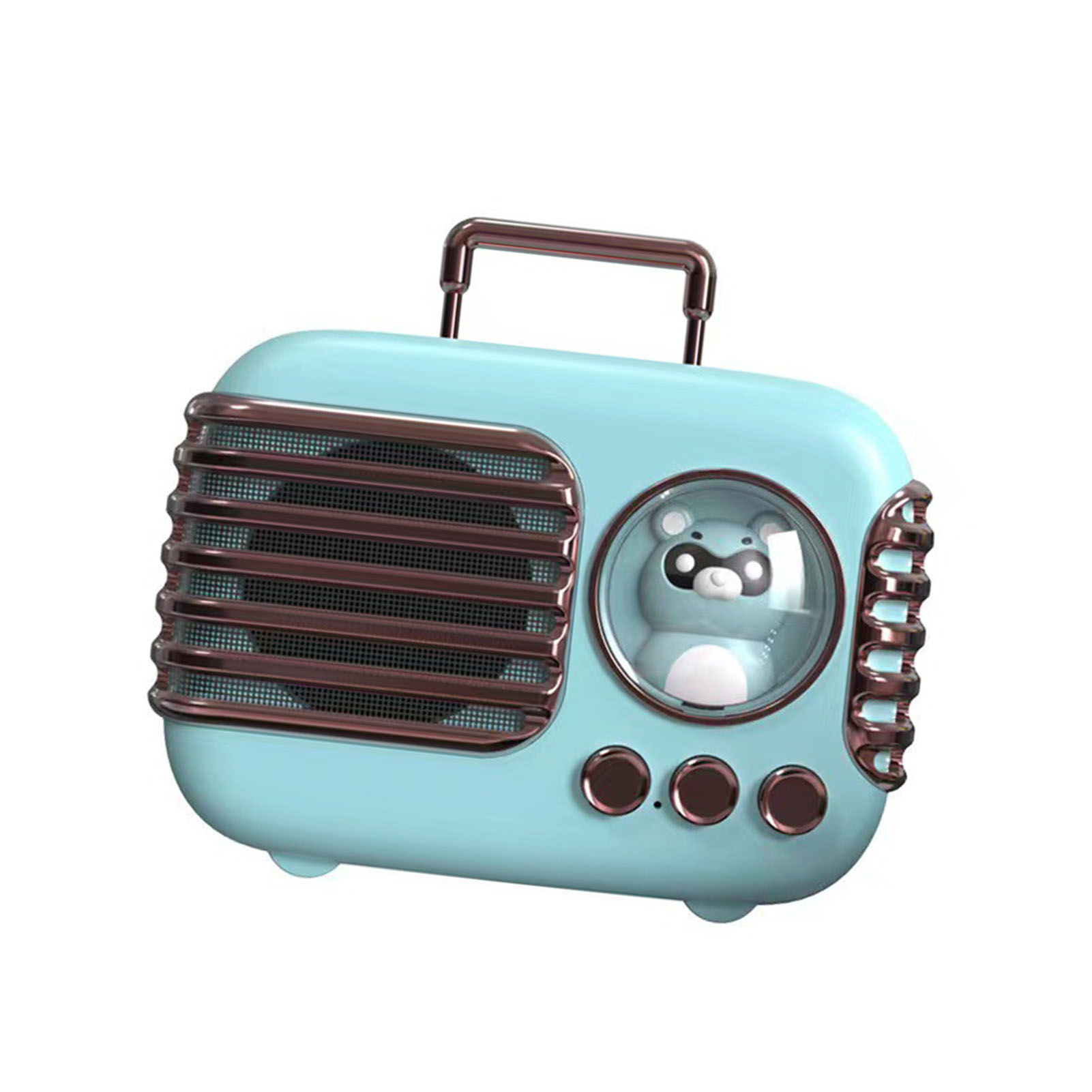 Niedlicher Retro-bluetooth-lautsprecher Im Kofferstil, Grüner Mini-lautsprecher Im Kreativen Vintage-stil