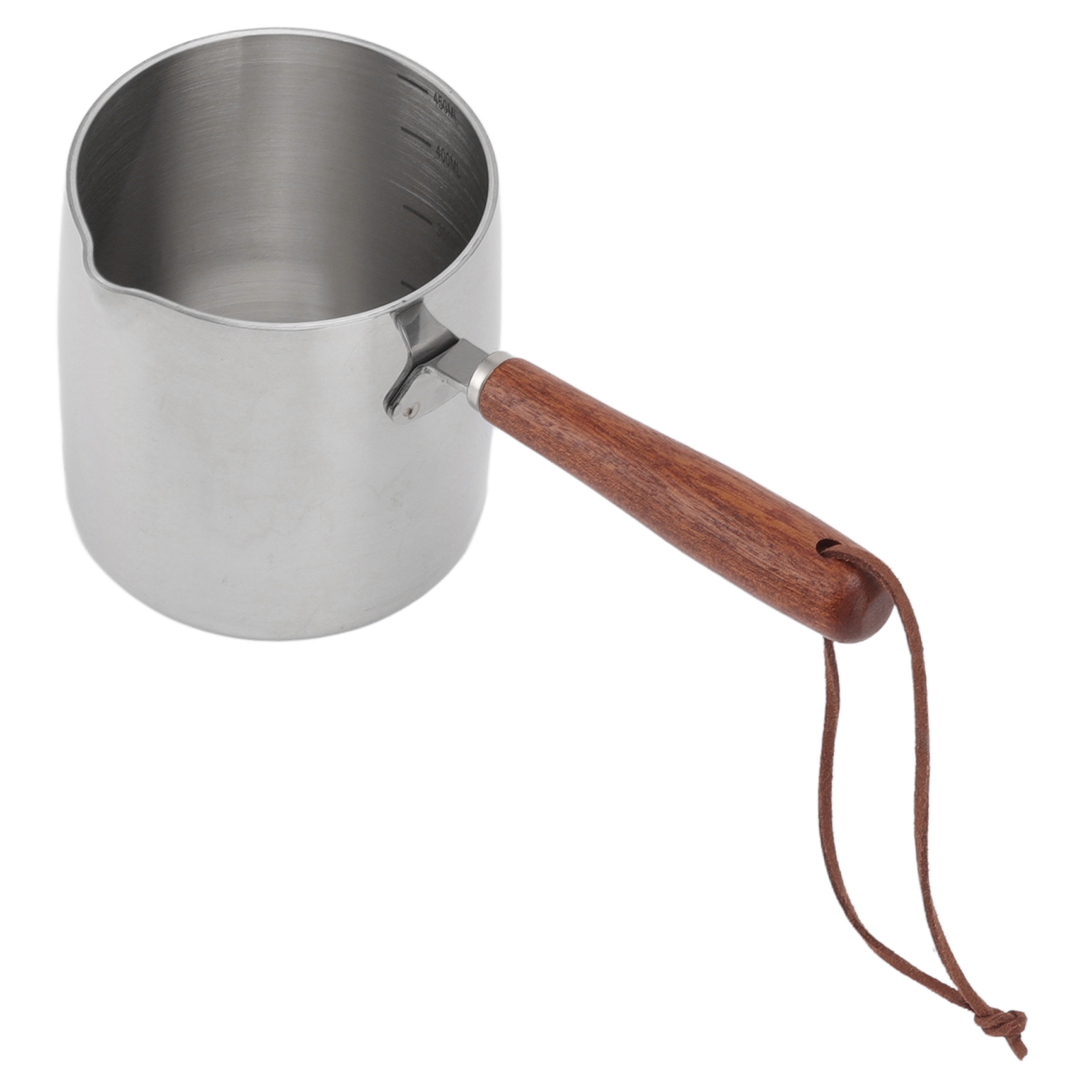 450-ml-edelstahl-buttertopf, Kleiner Topf Für Milch Und Kaffee, Mit Holzgriff