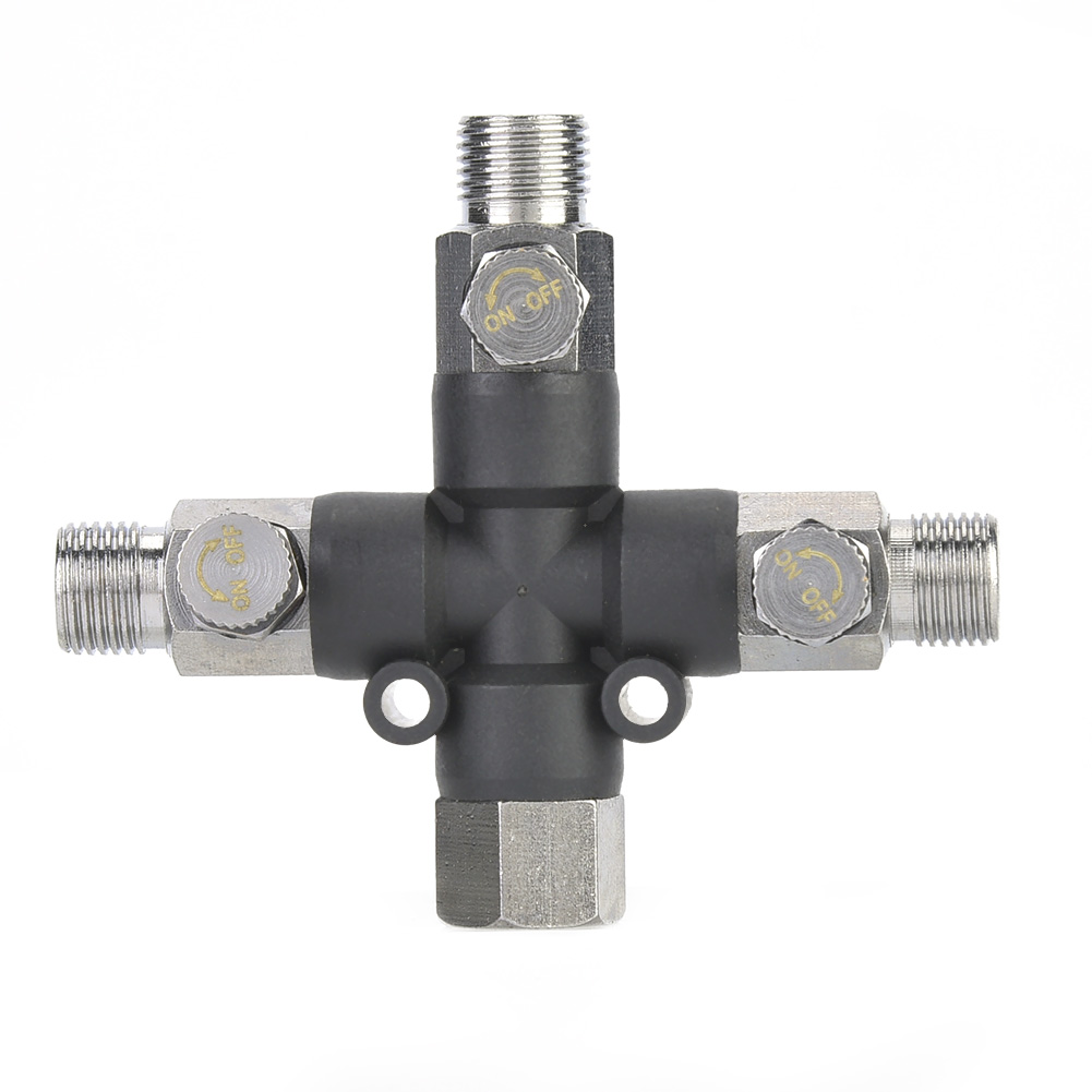 Verstellbarer 3-wege-luftverteiler Aus Metall, 1/8", Airbrush-anschluss, Verbindungszubehör