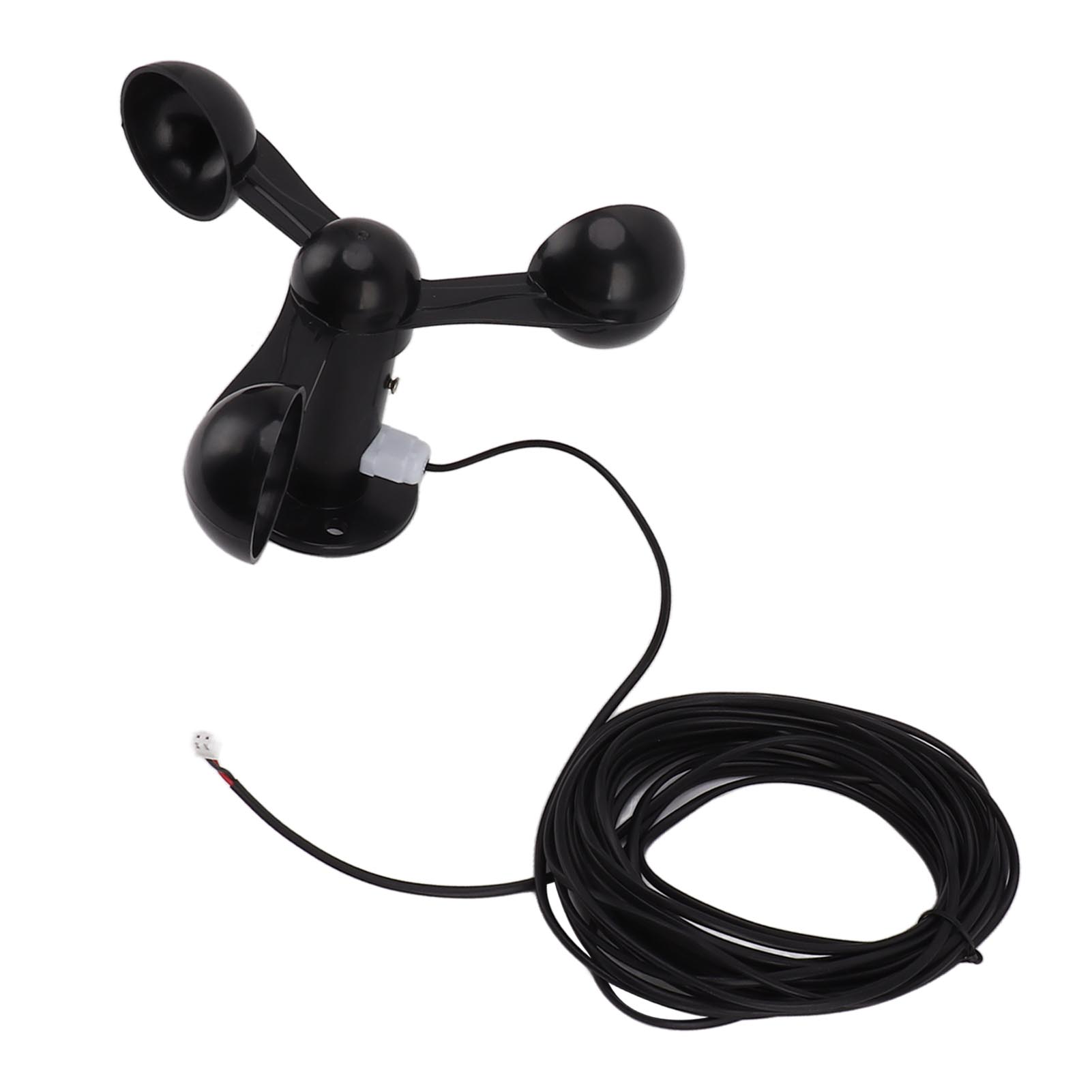 Windgeschwindigkeitsanemometer Mit 3-schalen-sensor, 8 M Wasserdichtem Kabel, 4 Cm Befestigungsloch, Störungsfrei, 0–3,8 V Außensensor