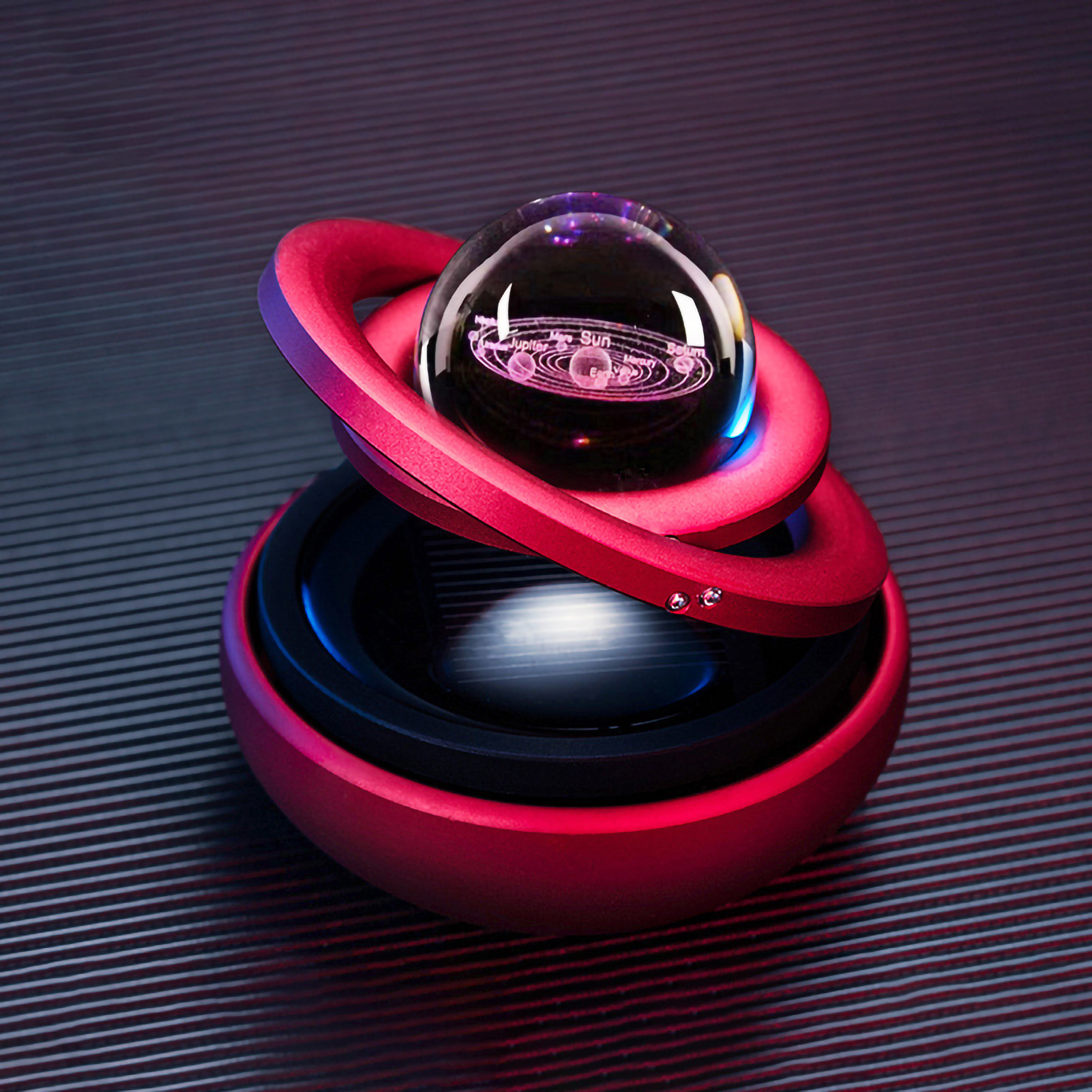 Auto-lufterfrischer-anhänger Im Galaxie-design, Langlebiger, Rotierender Solar-aromatherapie-diffusor, Geschenkidee, Sonnensystem