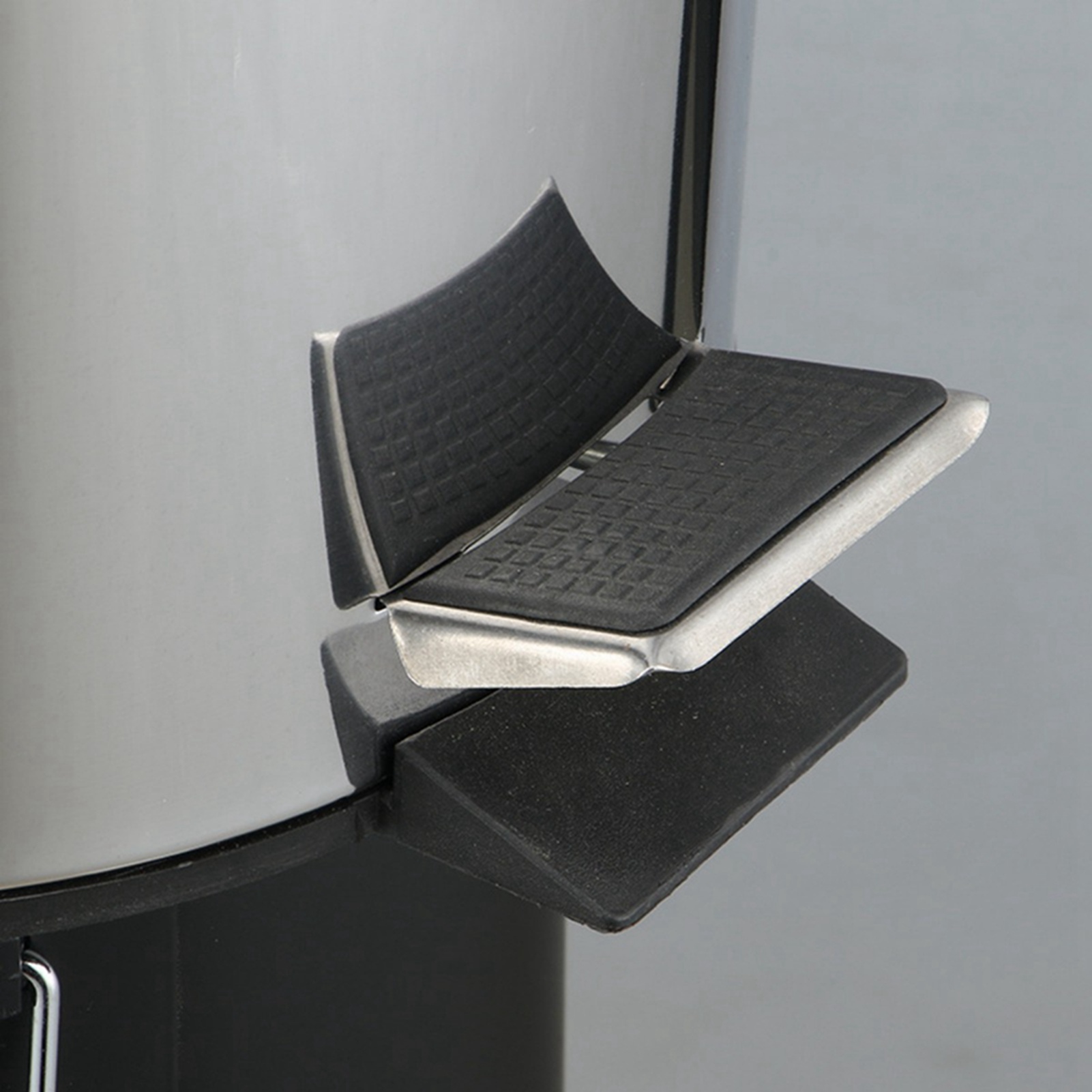 Geräuschloser Edelstahl-abfalleimer Mit Ergonomischem Griff Und Rutschfester Fußstütze Für Küche, Schlafzimmer Und Wohnzimmer, 5 Liter