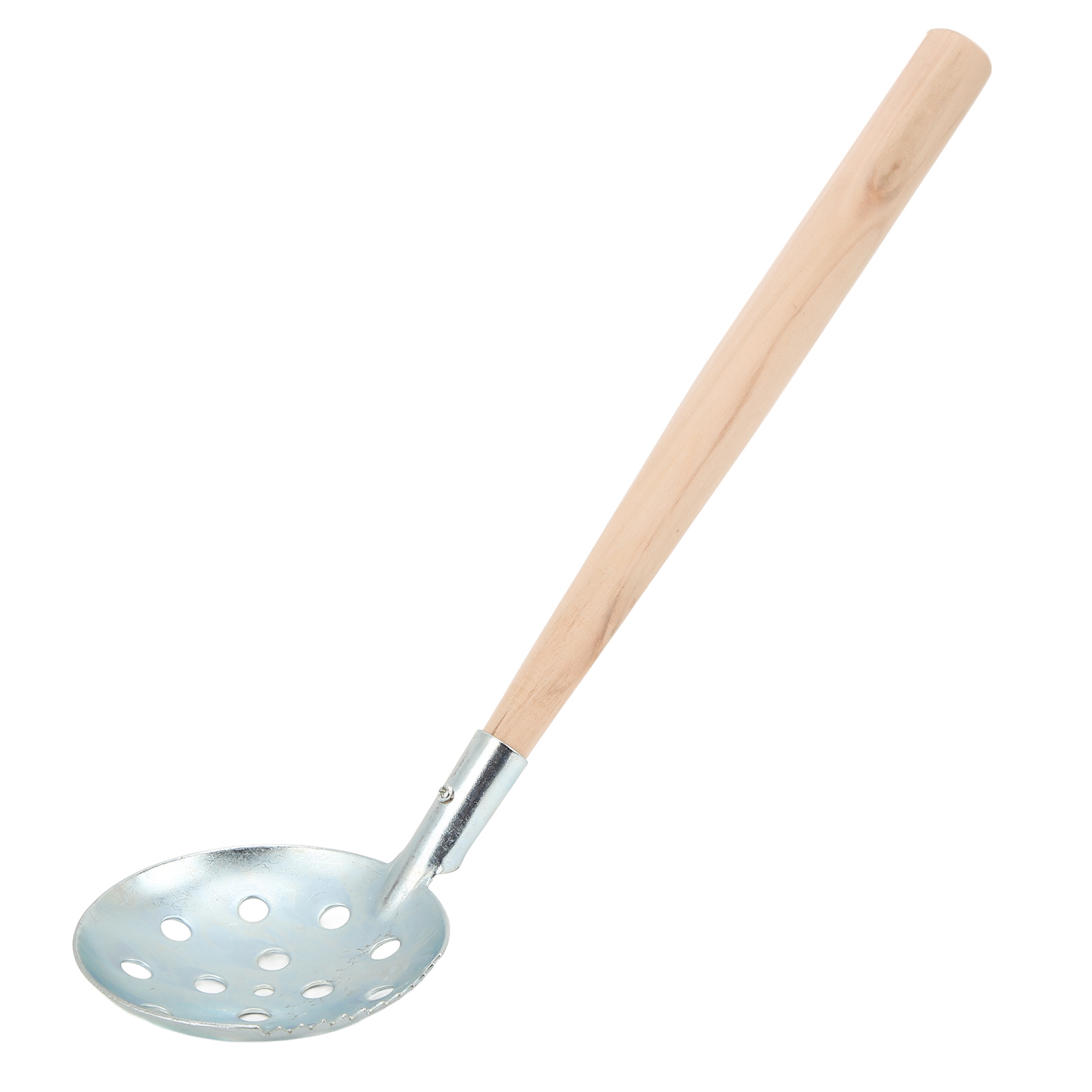 Gezahnte Eisschaufel Mit Holzgriff, Verzinkter Stahl-eiskescher Zum Angeln, 34 Cm / 13,4 Zoll